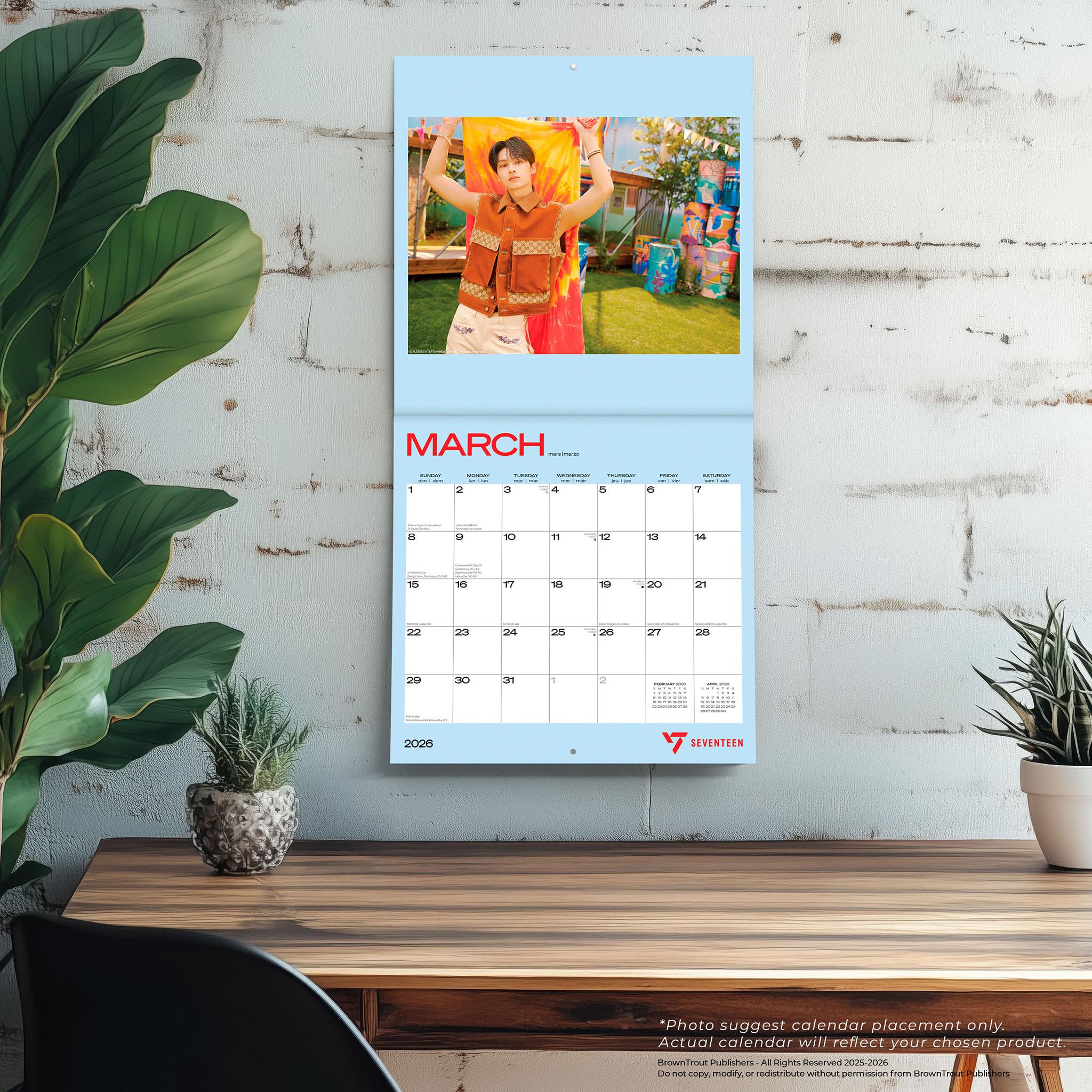 Calendrier mural Seventeen 2026