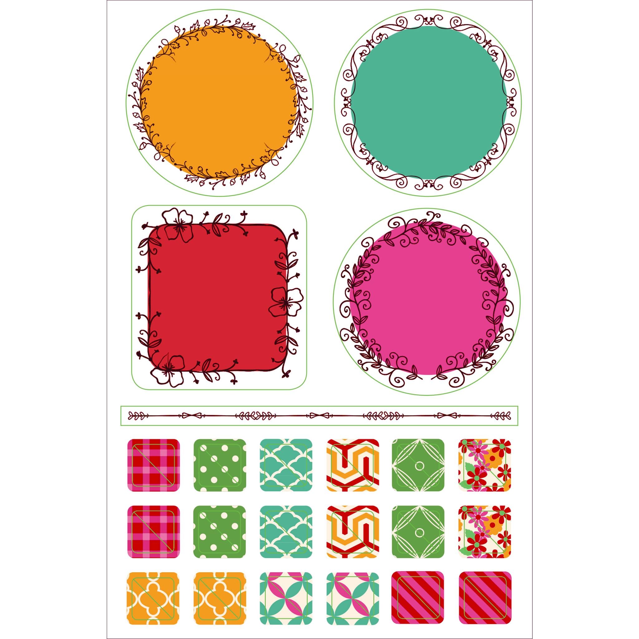 Bordures, cadres, autocollants pour agenda