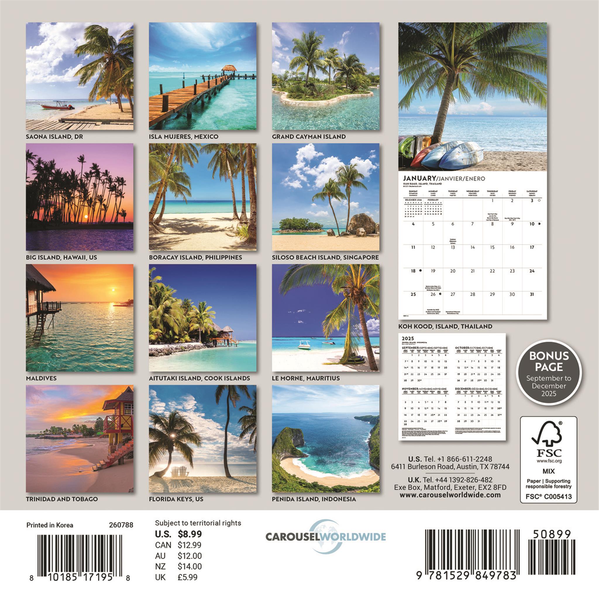 Mini-calendrier Île Paradis 2026