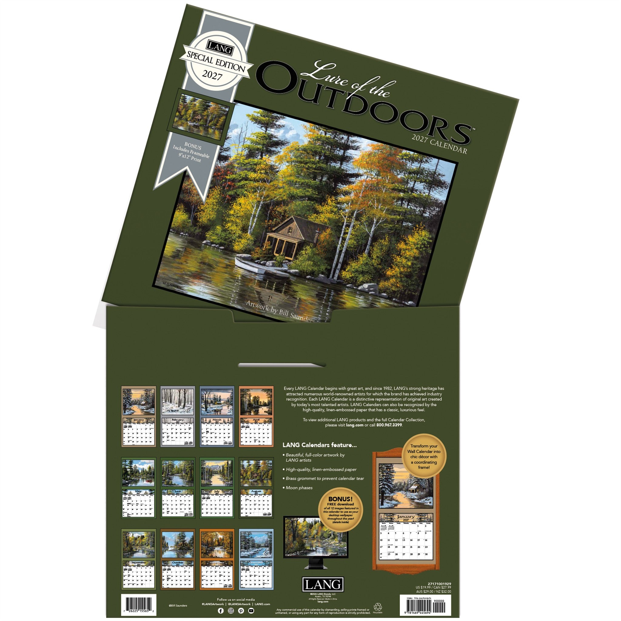Lure of the Outdoors Special Edition with Print 2027 Wall Calendar