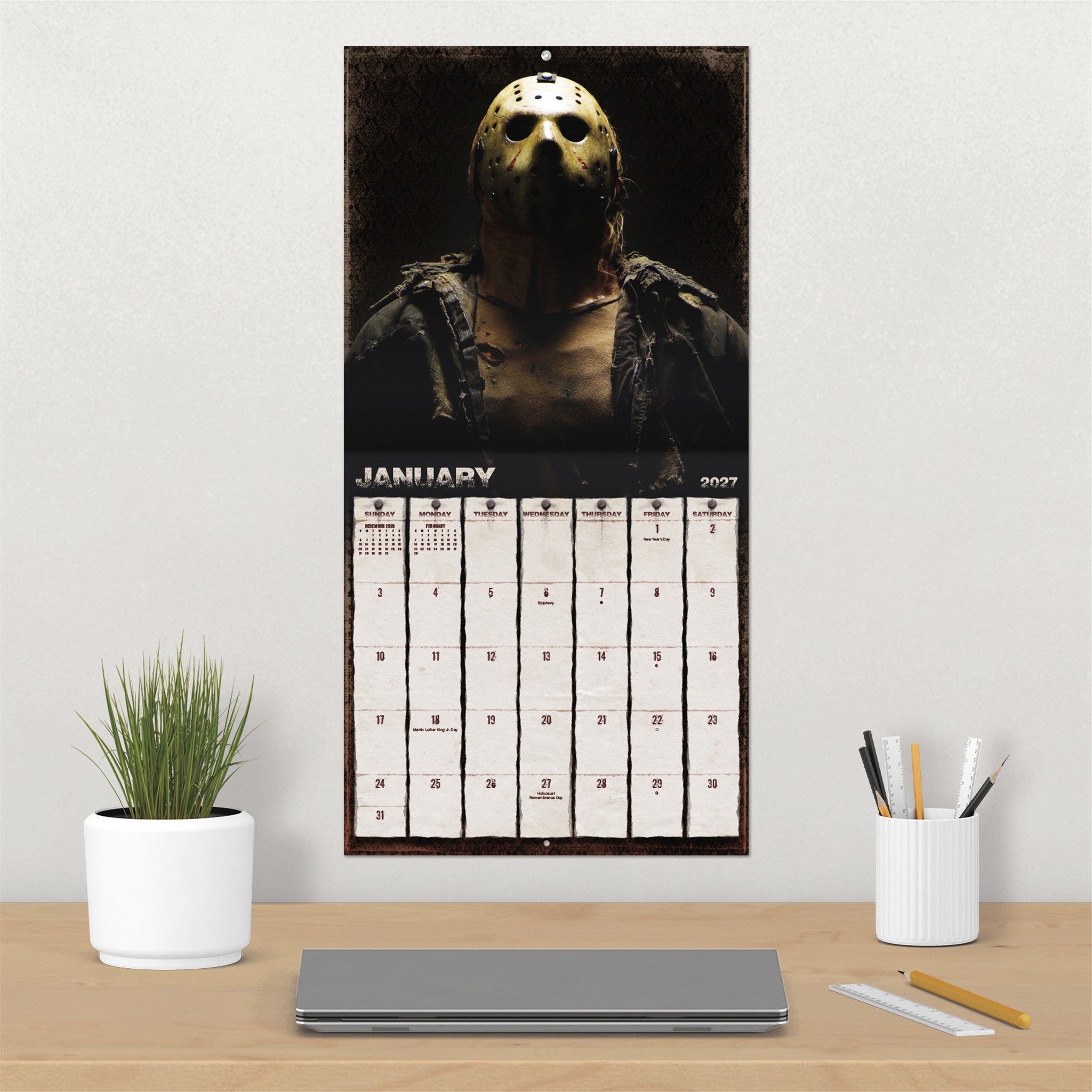 Calendrier mural Collection horreur 2027