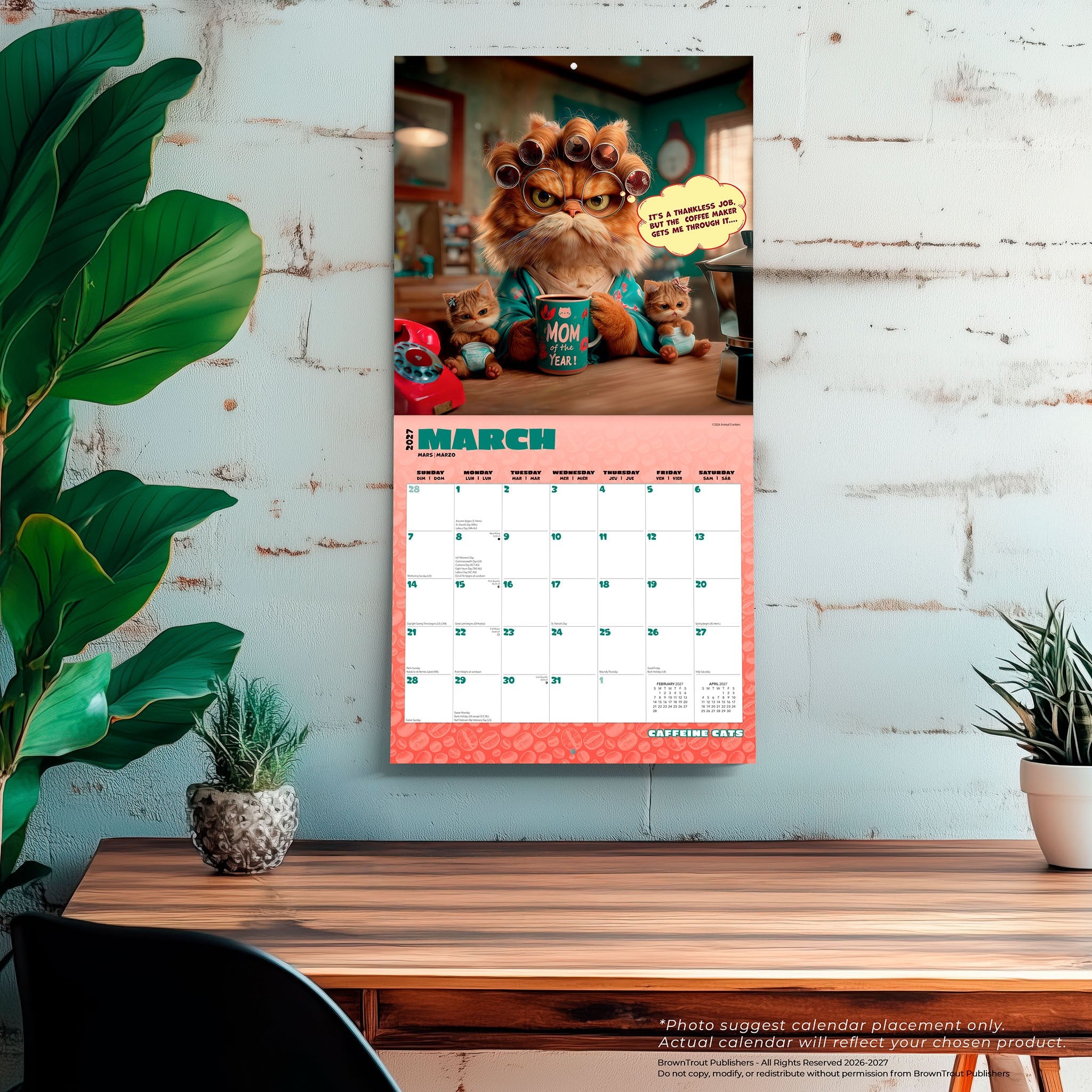 Caffeine Cats 2027 Wall Calendar - Online Only