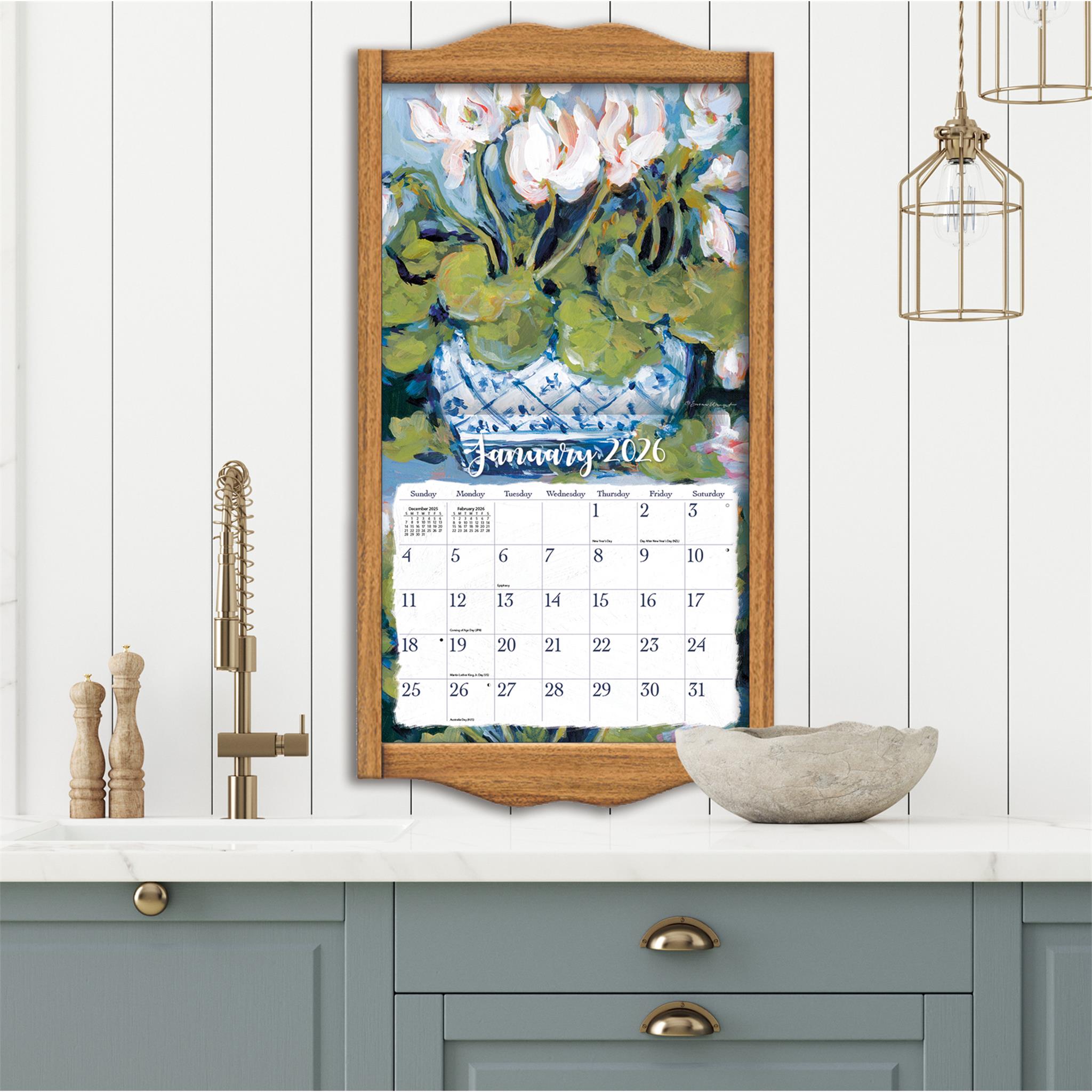 Calendrier mural de luxe Gallery Florals 2026 - Disponible uniquement en ligne