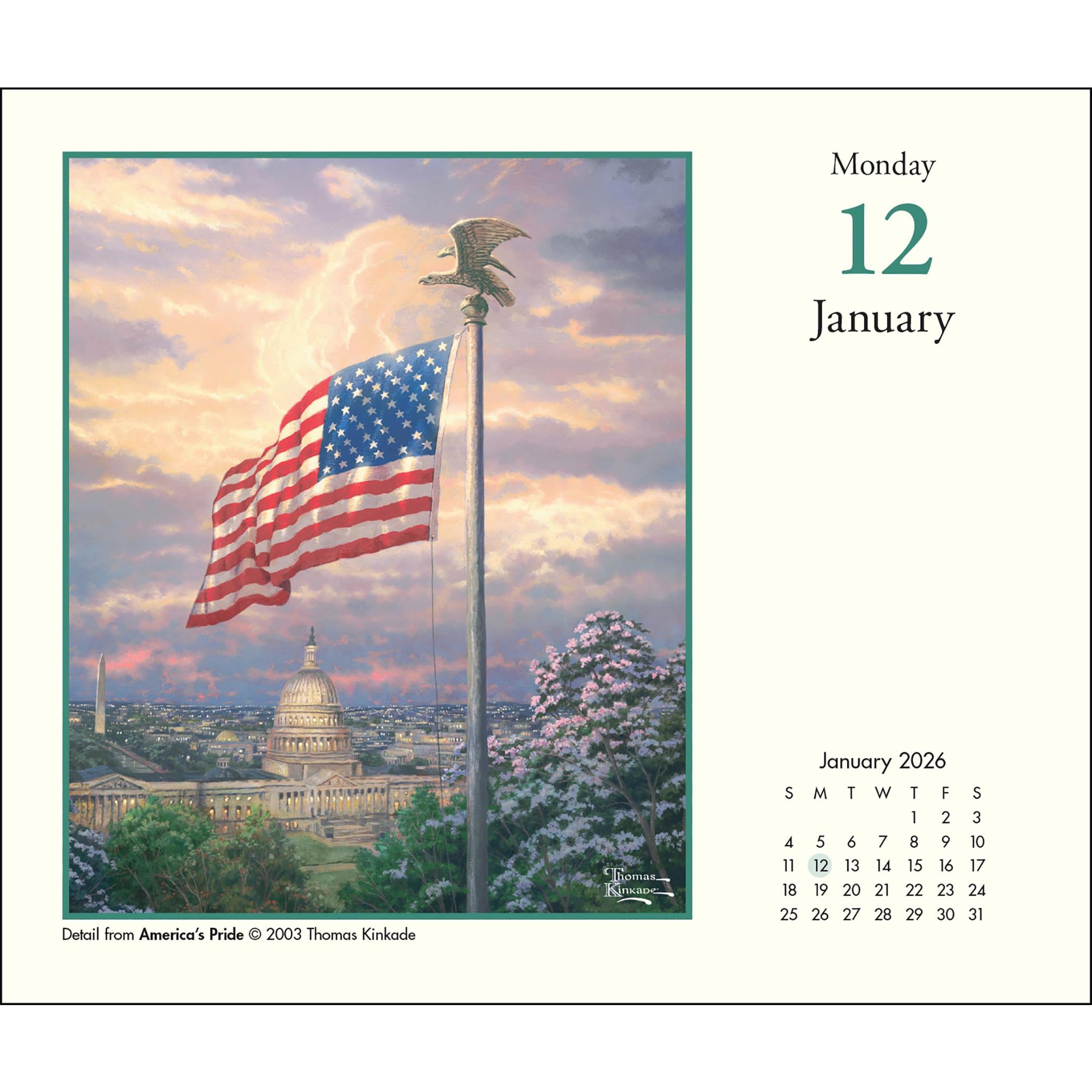 Thomas Kinkade Studios 2026 Box Calendar