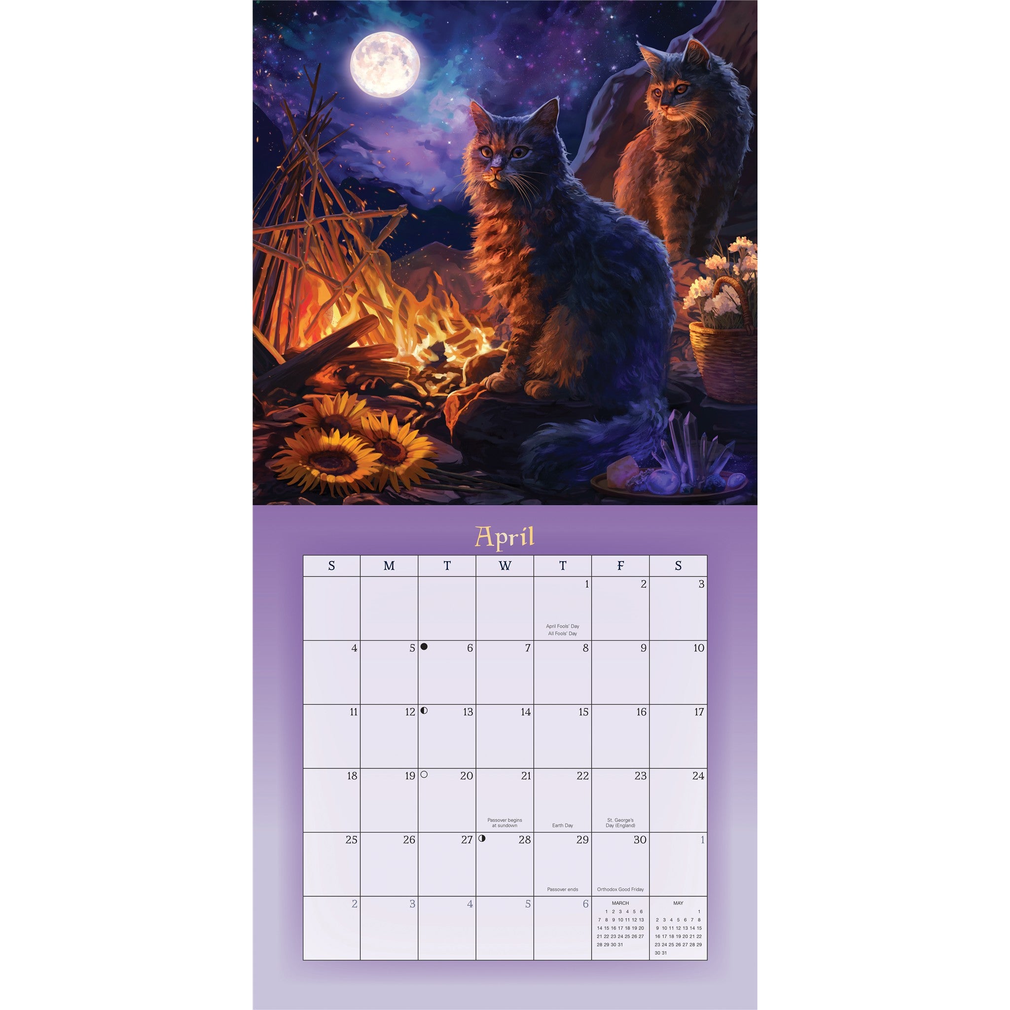 Calendrier Mural Chats Magiques et Mystérieux 2027