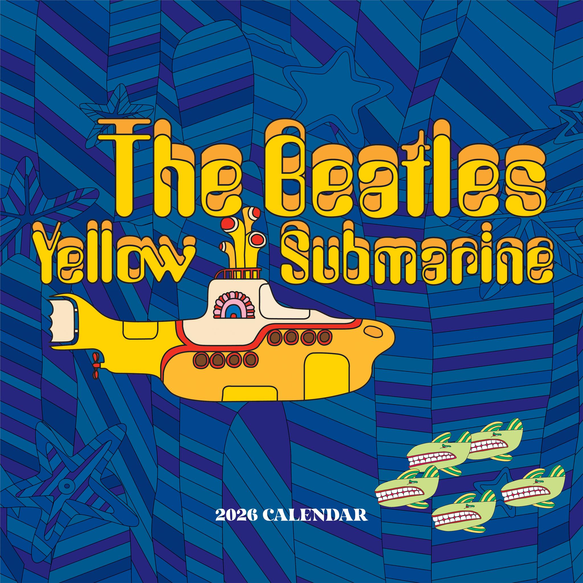 Calendrier mural Beatles Yellow Submarine 2026 - Disponible uniquement en ligne