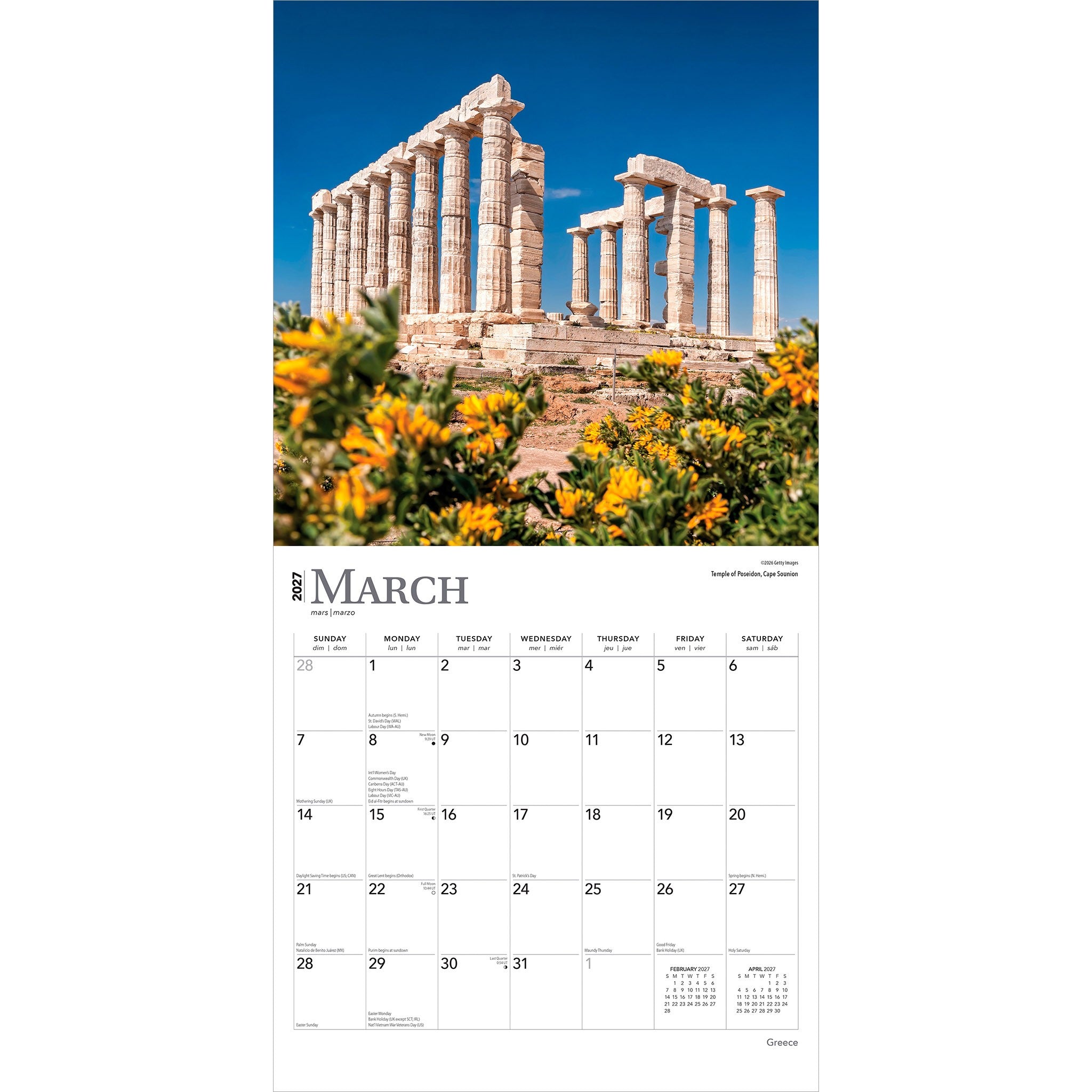 Greece 2027 Wall Calendar - Online Only
