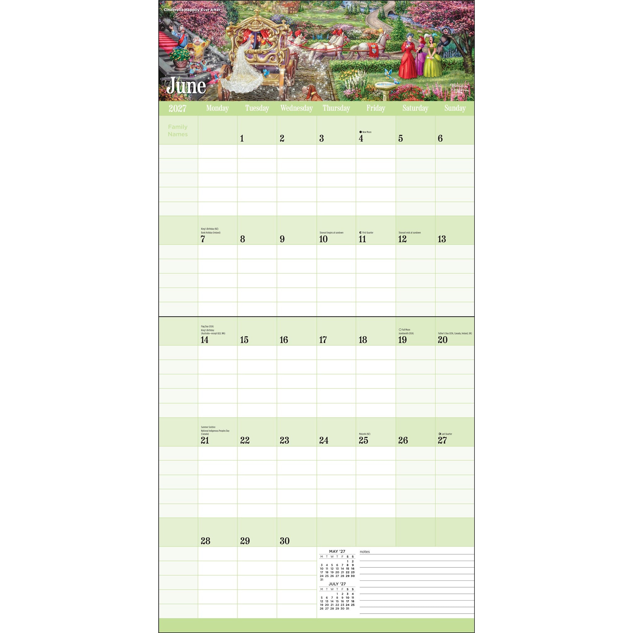 Calendrier mural Thomas Kinkade Disney Dreams 2027