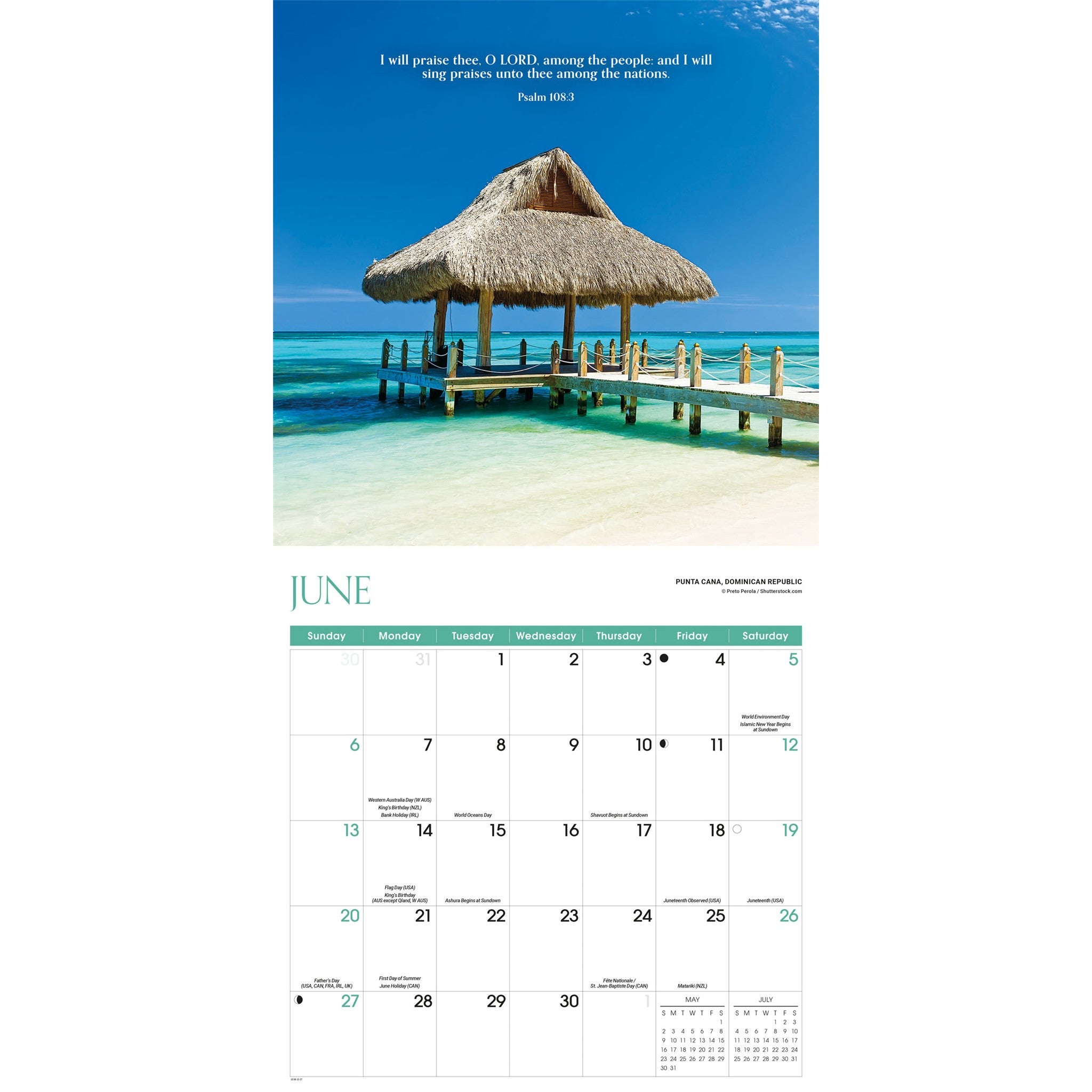 Calendrier mural Psaumes 2027