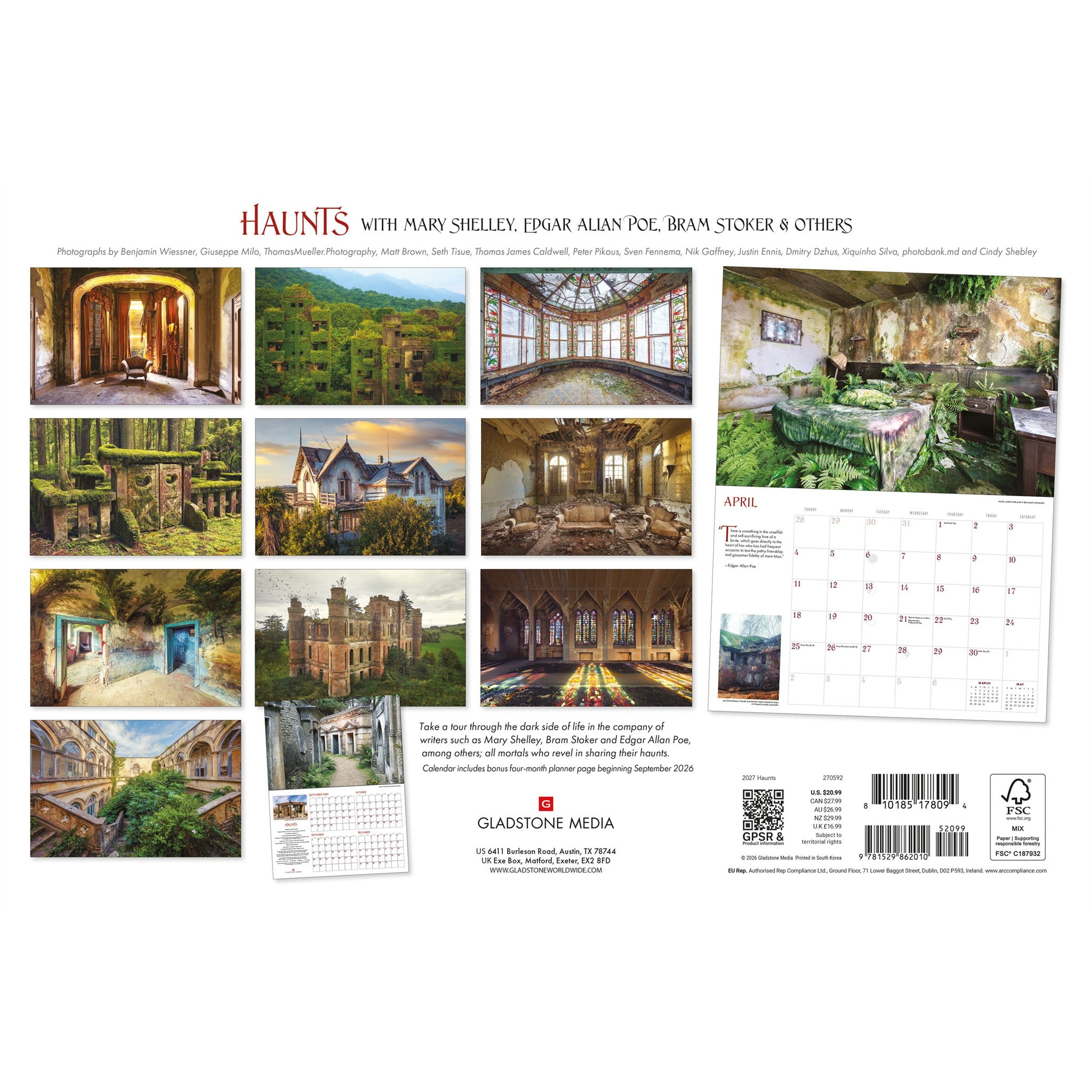 Calendrier mural Esprits 2027