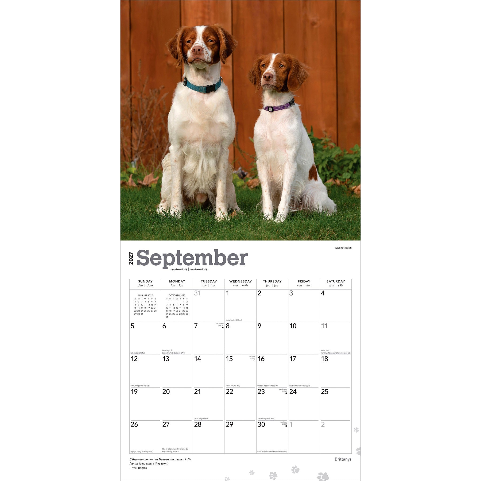 Brittanys 2027 Wall Calendar - Online Only