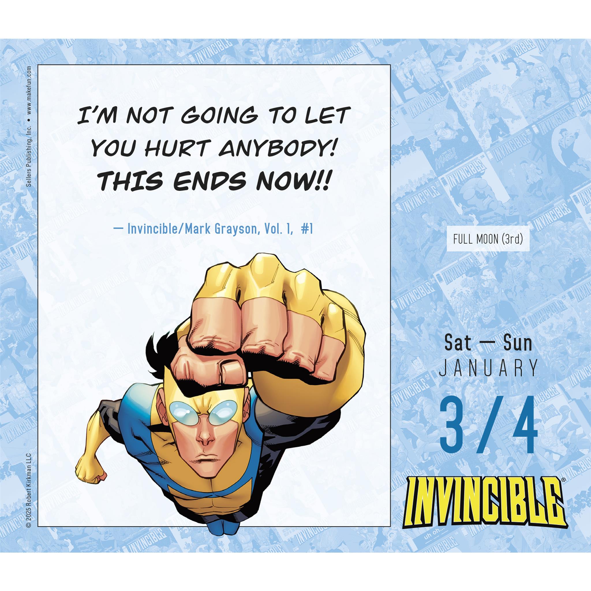 Calendrier Invincible 2026 en boîte - Disponible uniquement en ligne