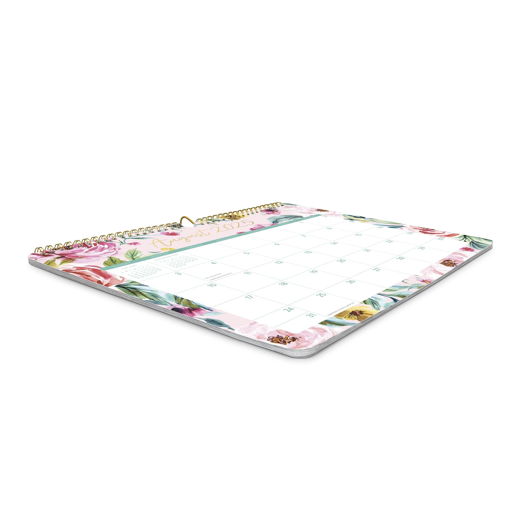 Bella Flora 2025-2026 Spiral Wall Calendar
