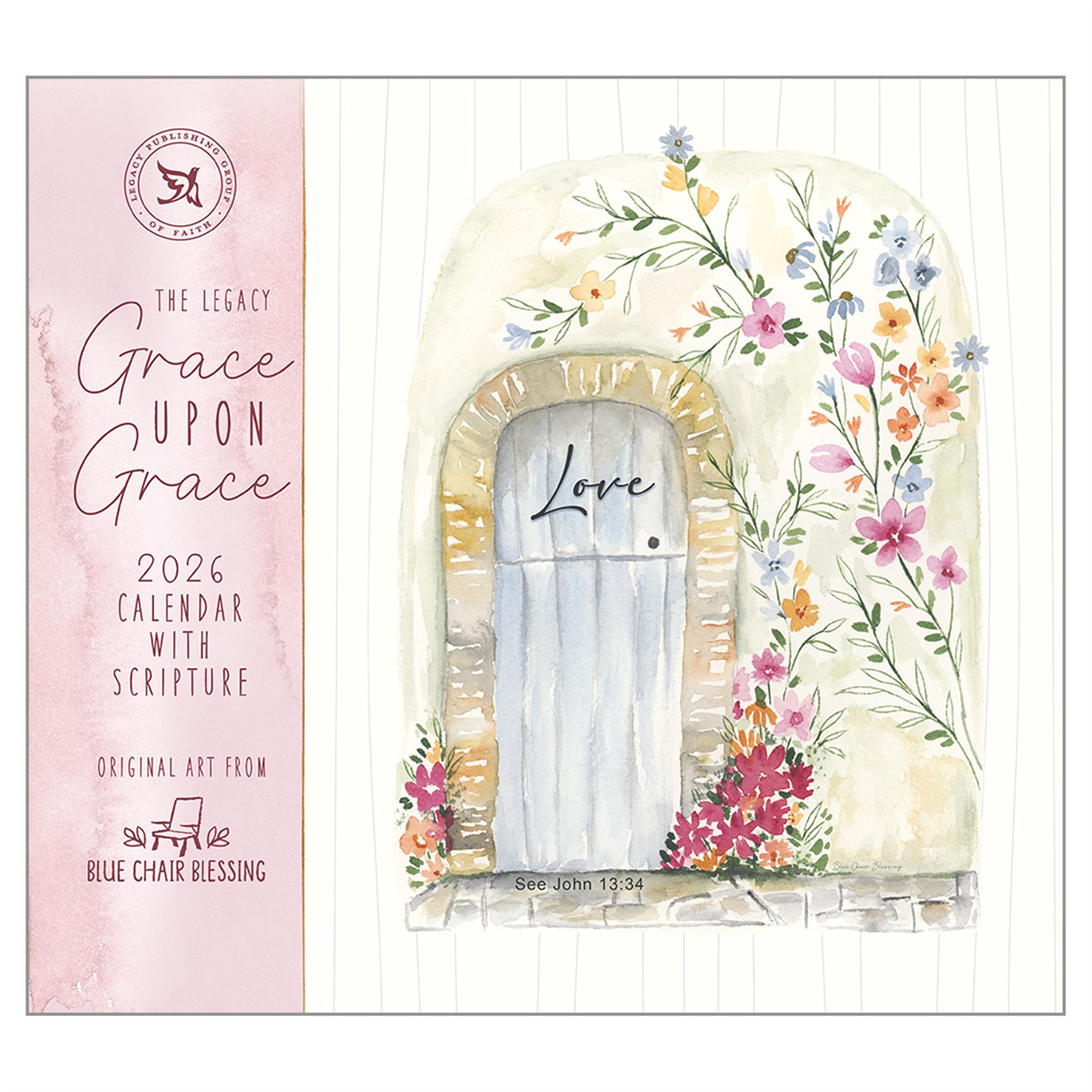 Calendrier mural de luxe Grace Upon Grace 2026 - Disponible uniquement en ligne