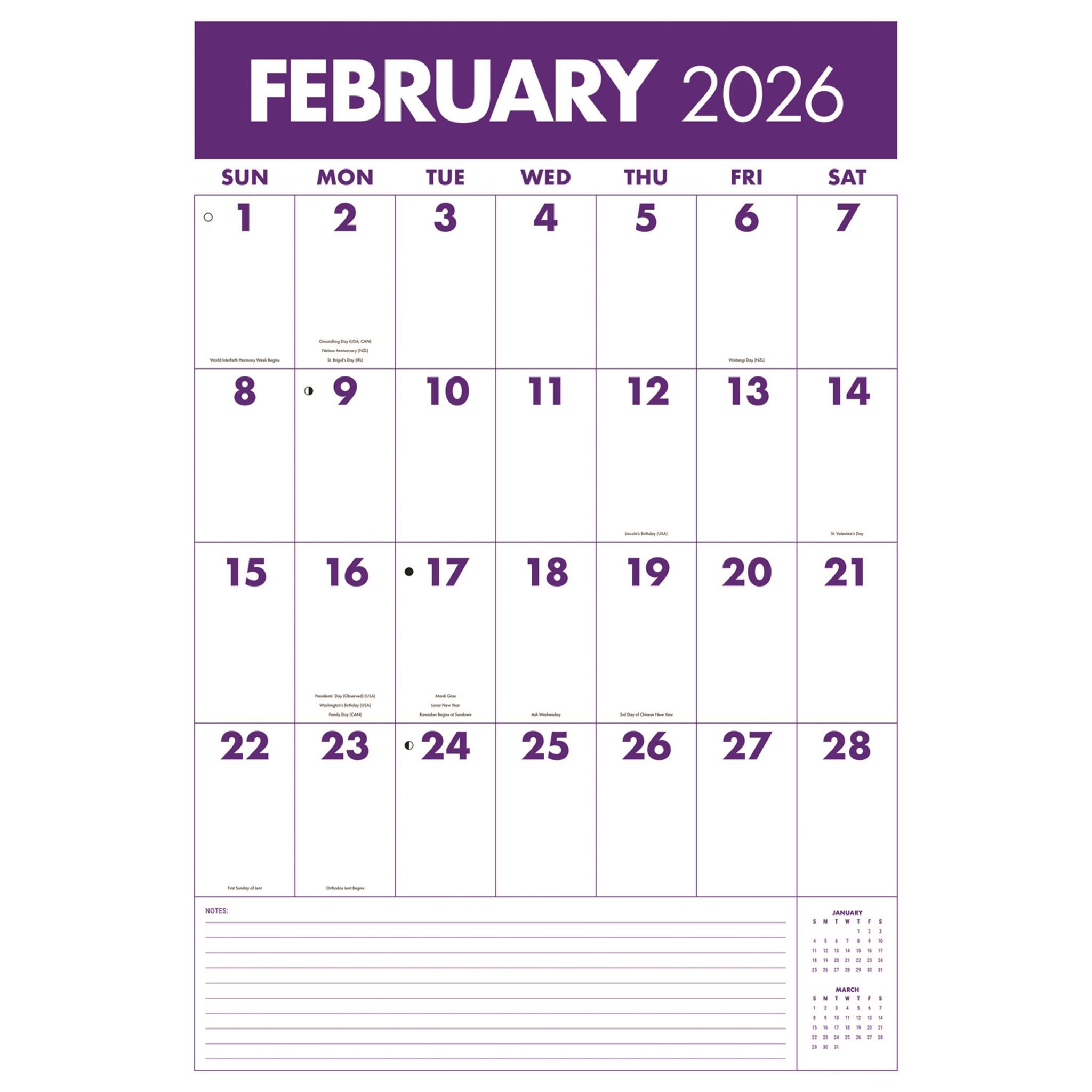 Calendrier mural Monster Grid Deluxe 2026