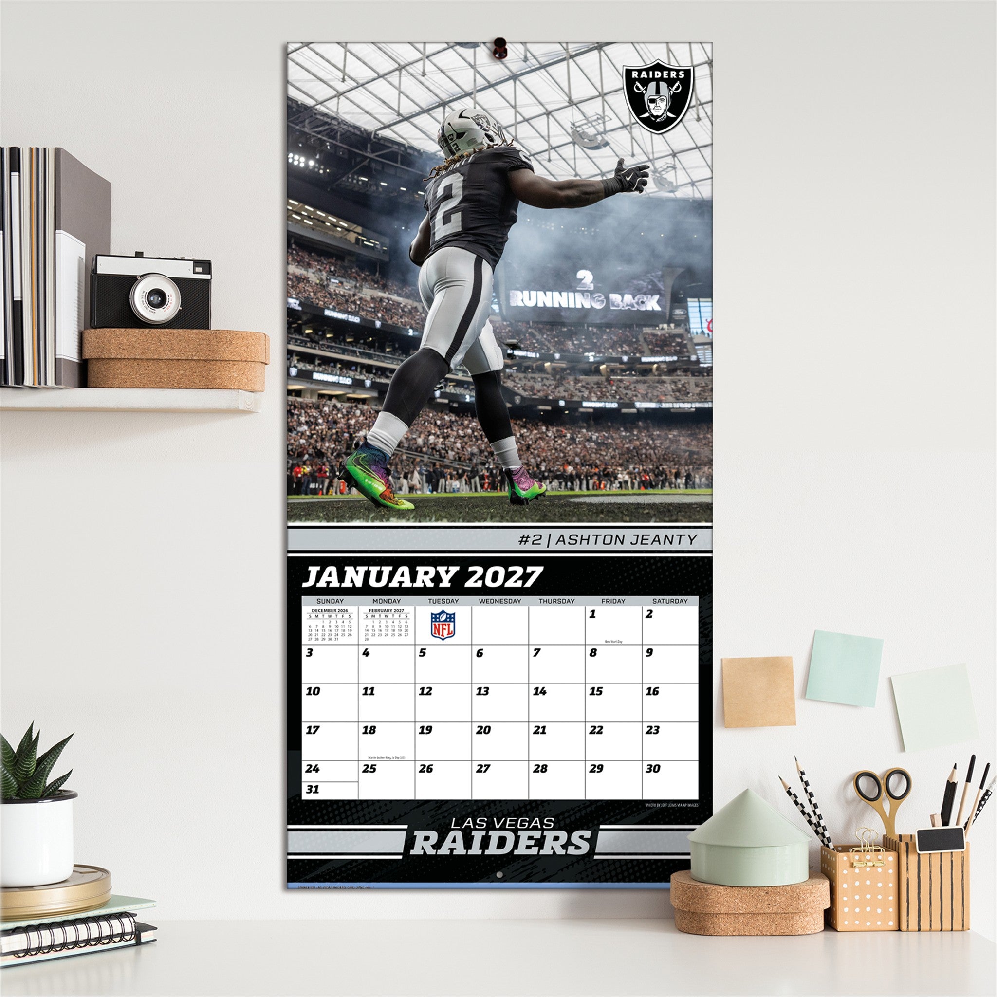 NFL Las Vegas Raiders 2027 Wall Calendar
