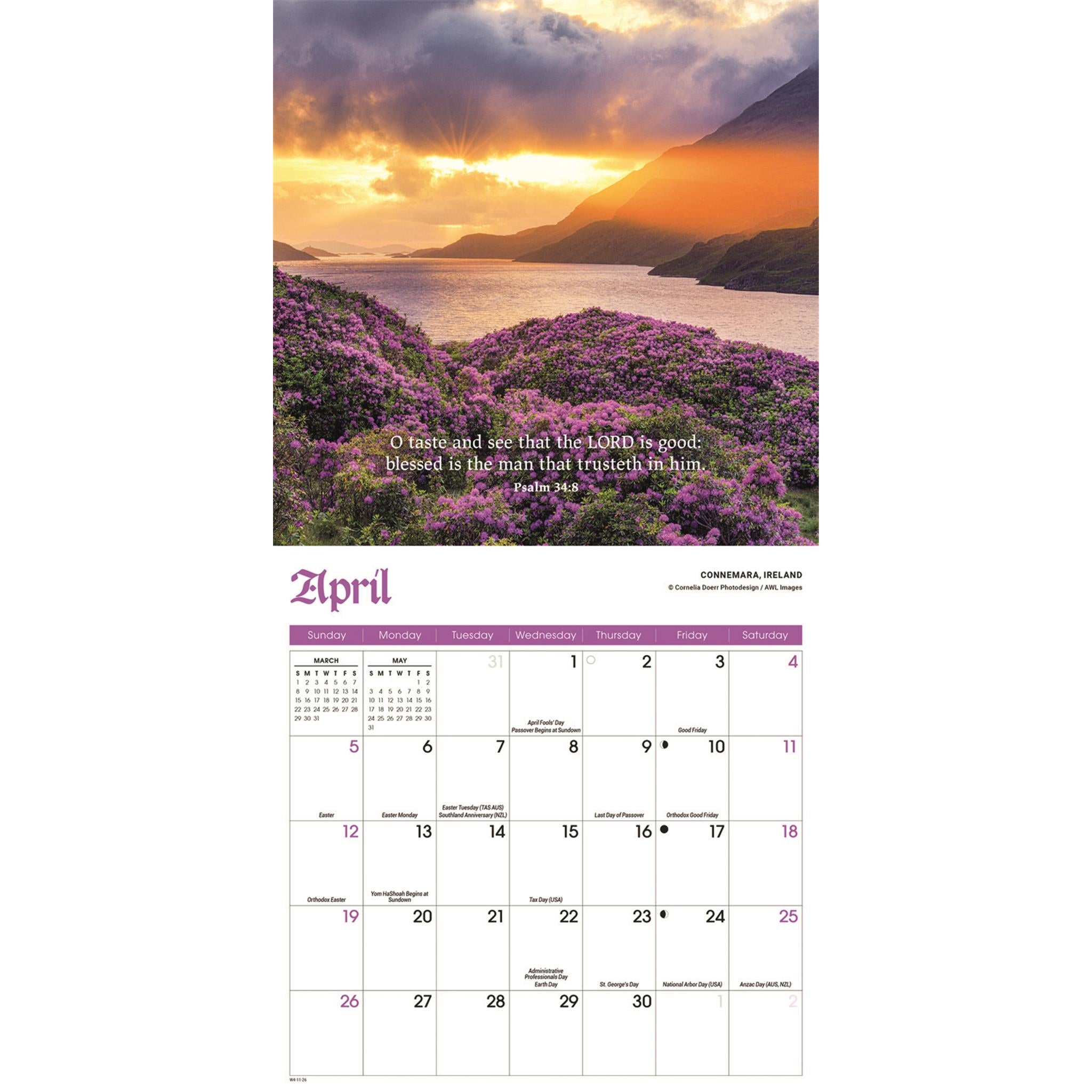 Psalms 2026 Mini Calendar