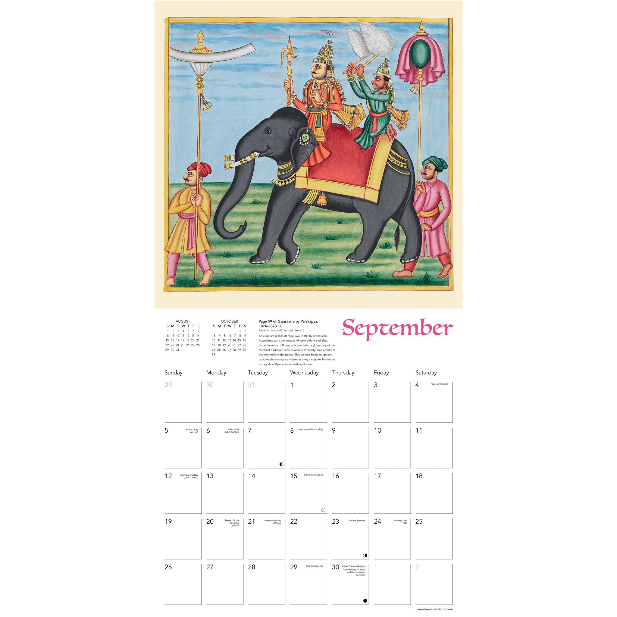 Palakapya's Gajaśāstra The Science of Elephants 2027 Wall Calendar