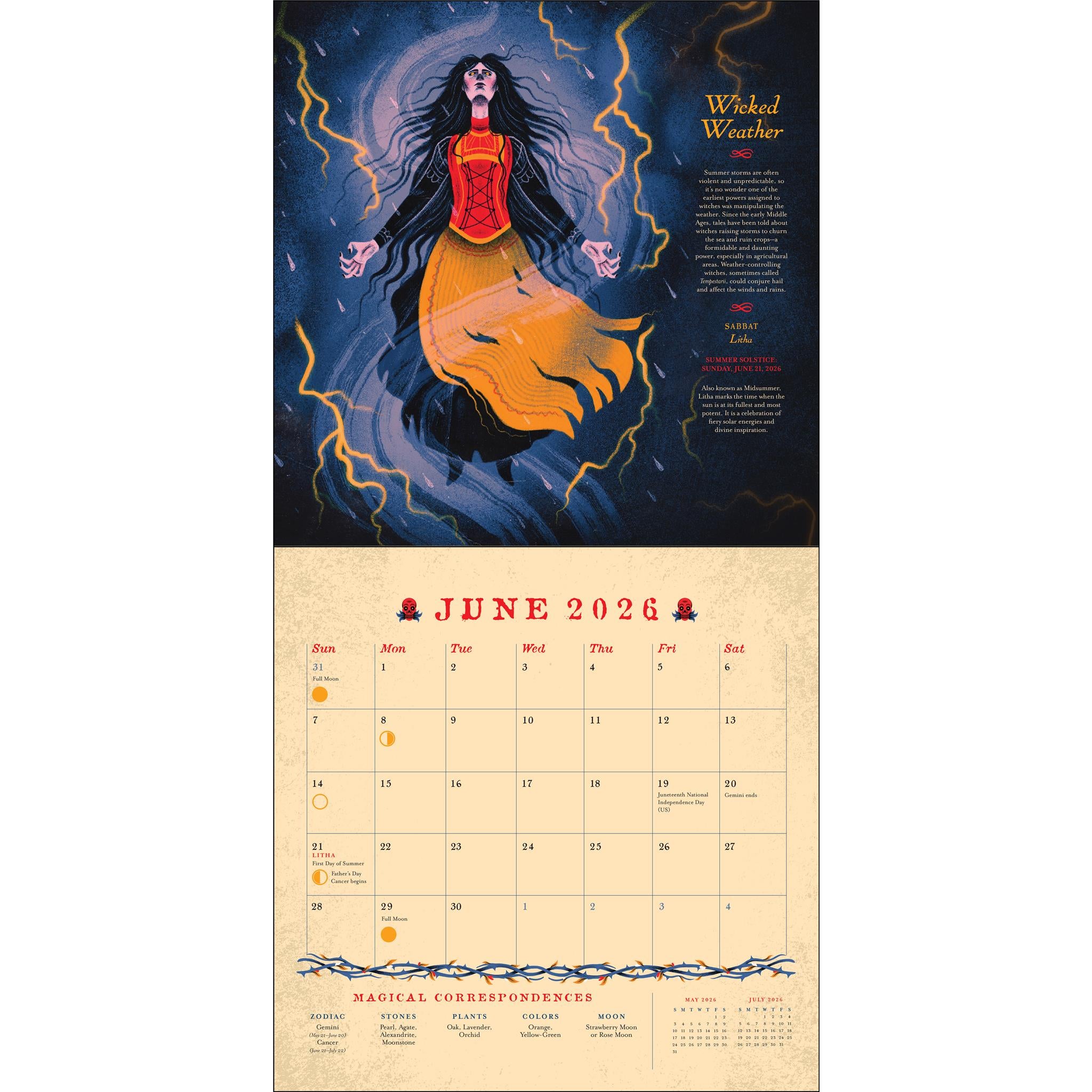 Seasons Of The Witch 2026 Wall Calendar