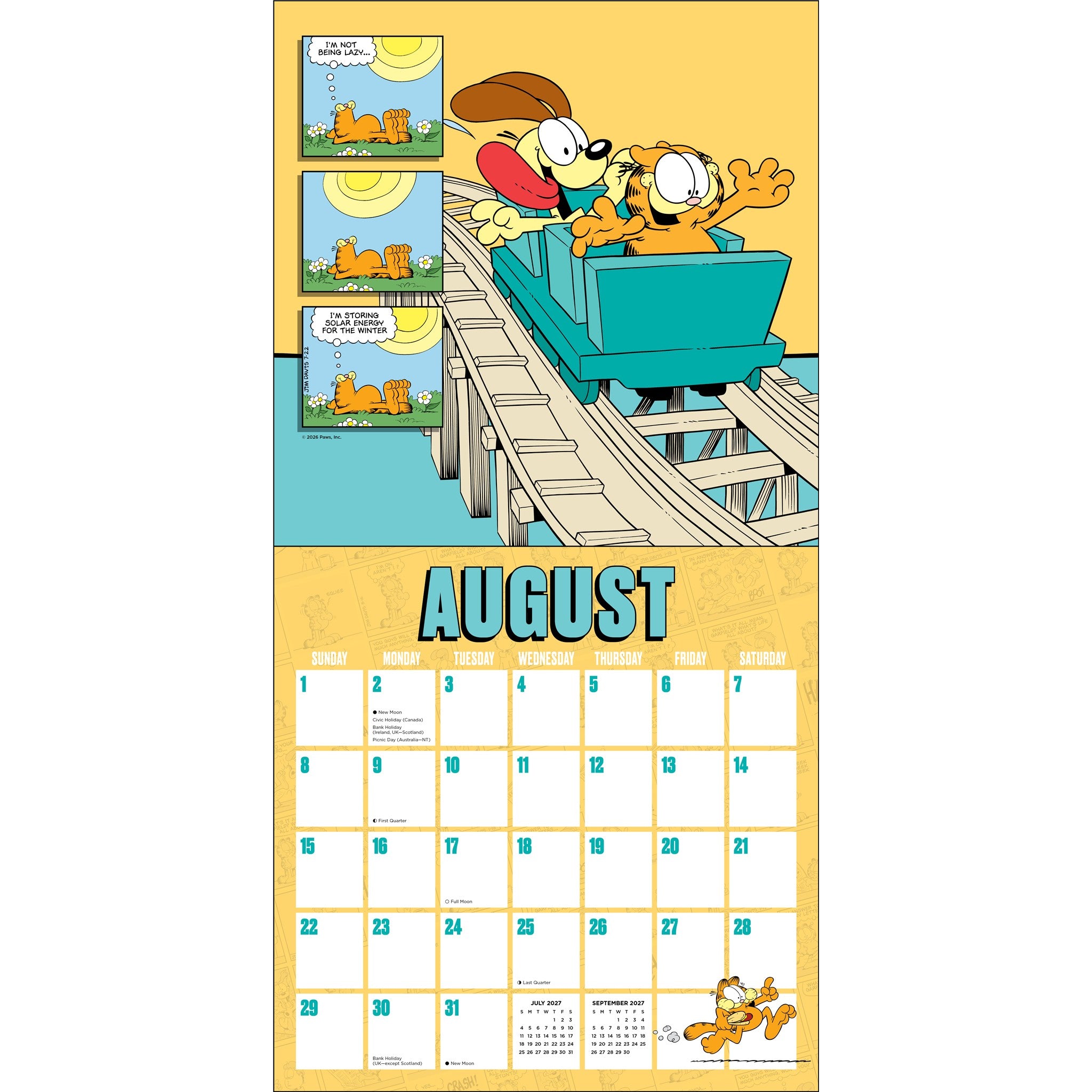 Calendrier mural Garfield 2027