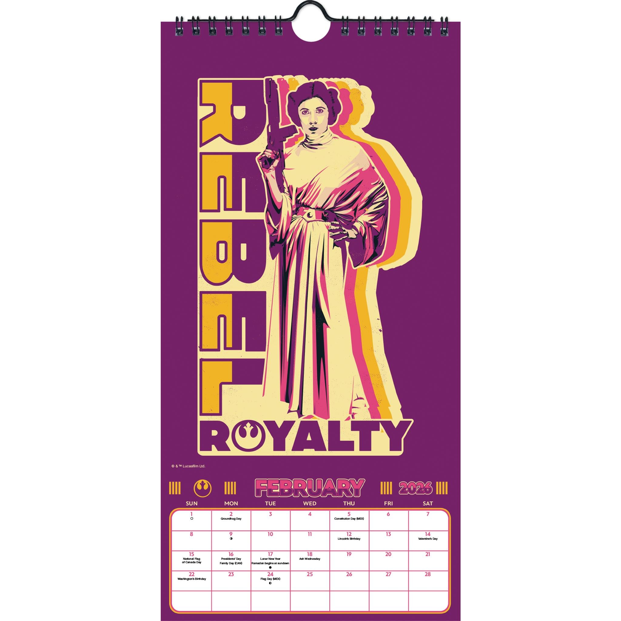 Calendrier mini-poster Star Wars 2026