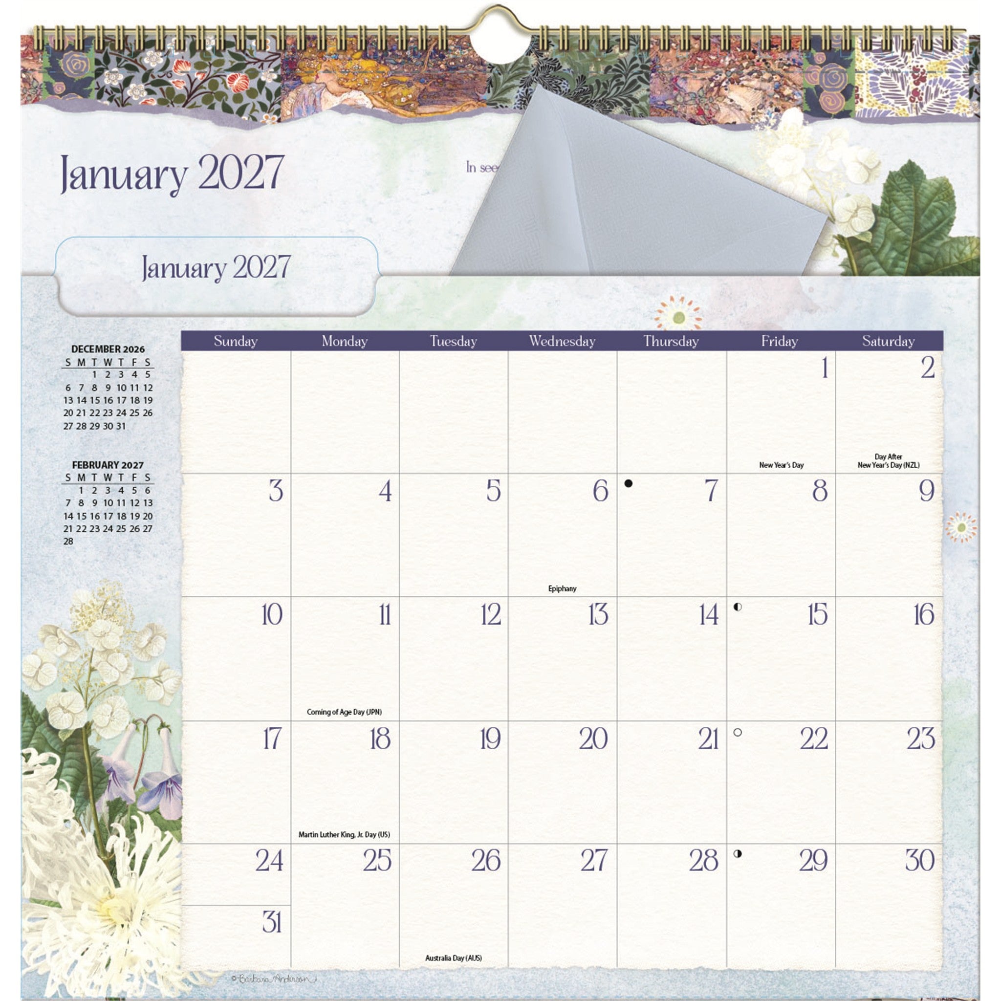 Calendrier mural 2027 des Jardins botaniques – En ligne seulement