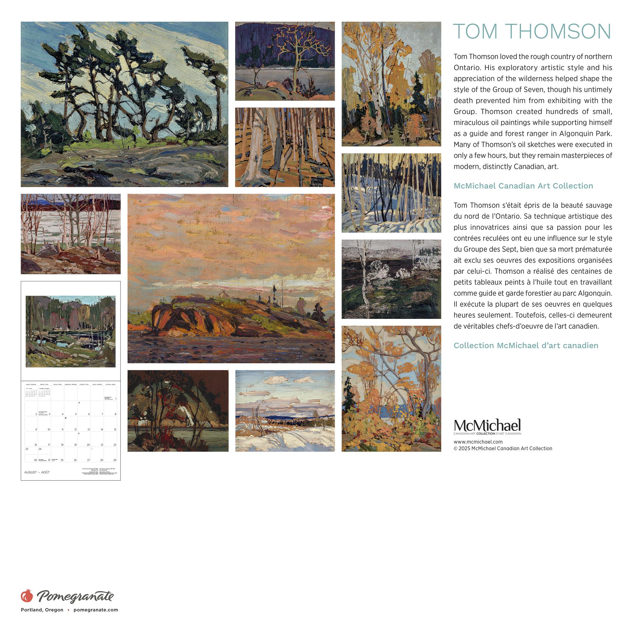 Calendrier mural Tom Thomson 2026