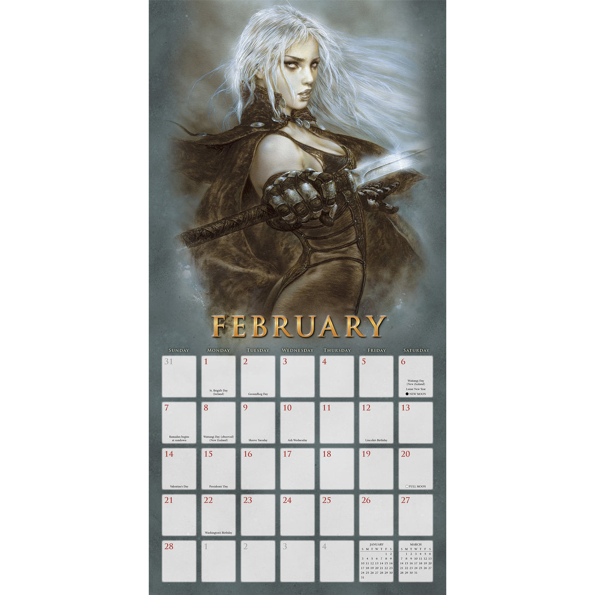 Calendrier mural 2027 The Fantasy Art of Royo