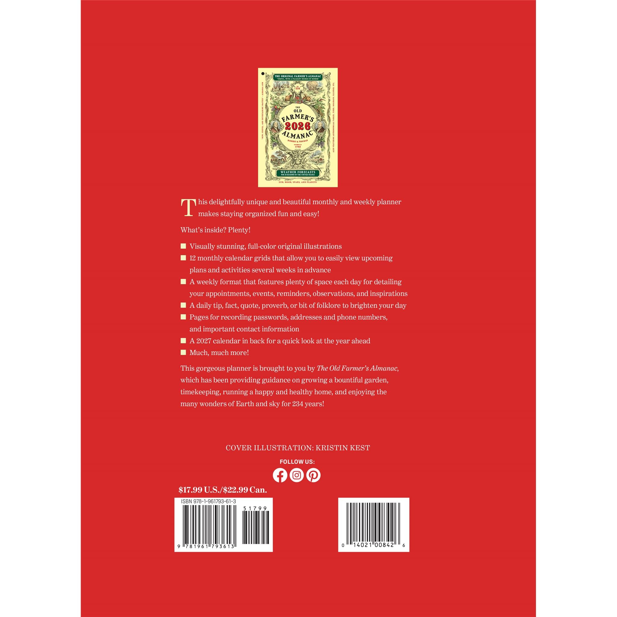 Calendrier des fiançailles de l'Almanach des vieux fermiers 2026