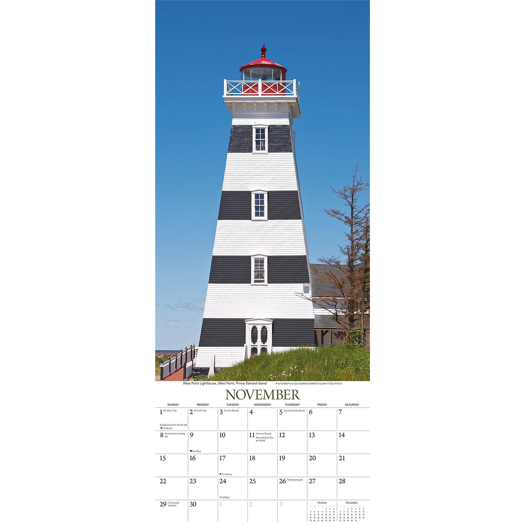 Lighthouses 2026 Poster Calendar