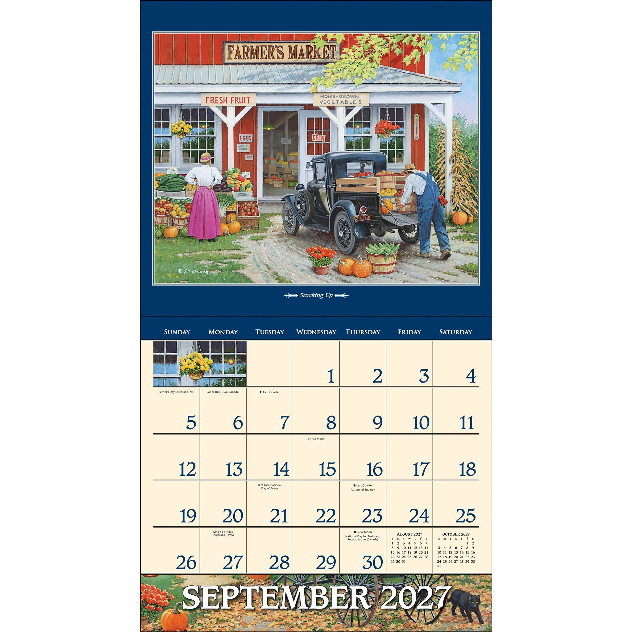 Calendrier mural John Sloane's Country Seasons® 2027