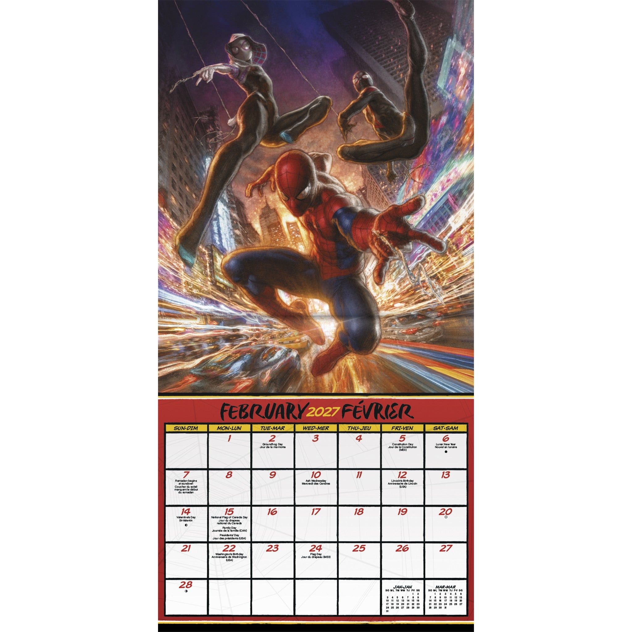 Mini-calendrier Spider-Man 2027