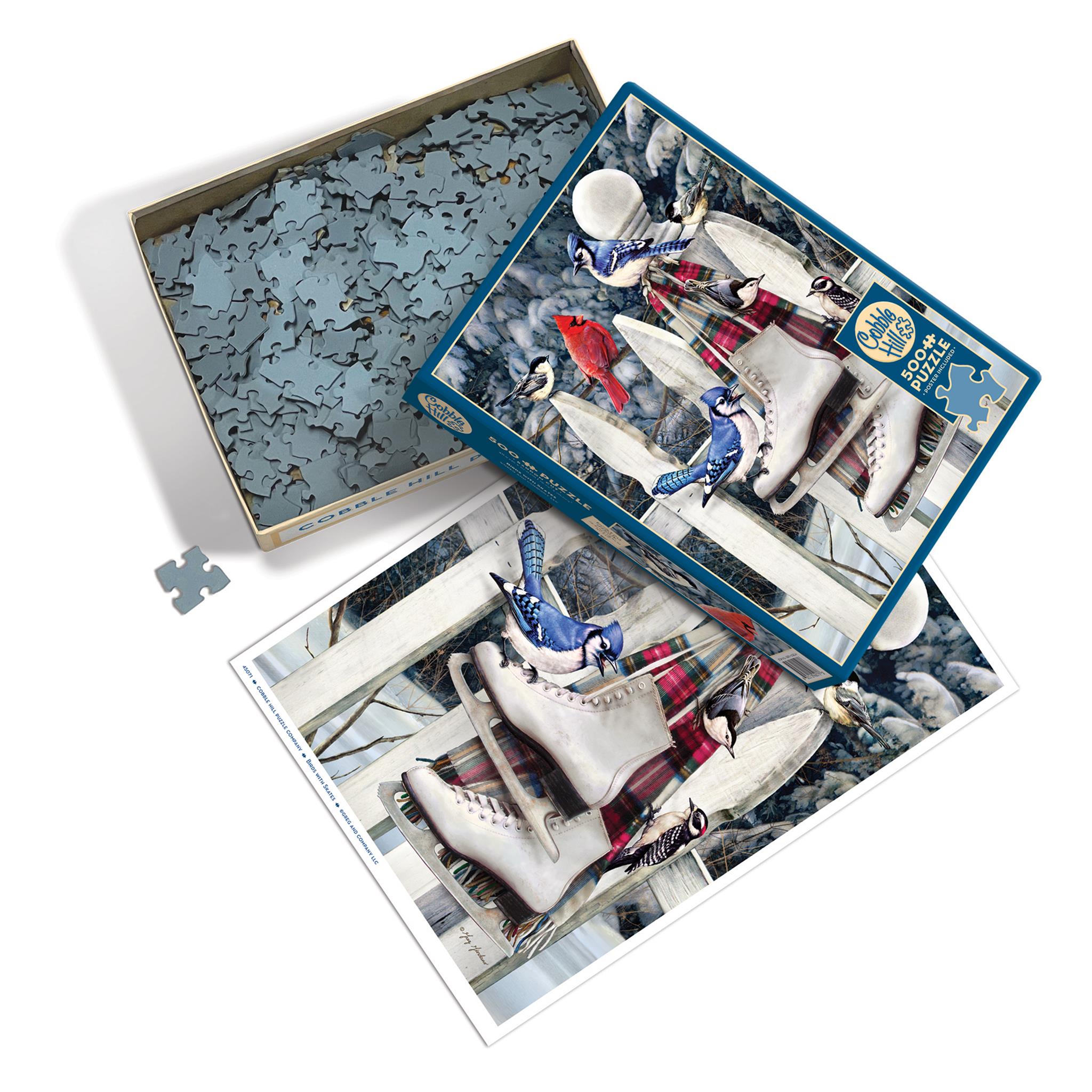 Puzzle de 500 pièces Oiseaux à patins à roulettes Cobble Hill