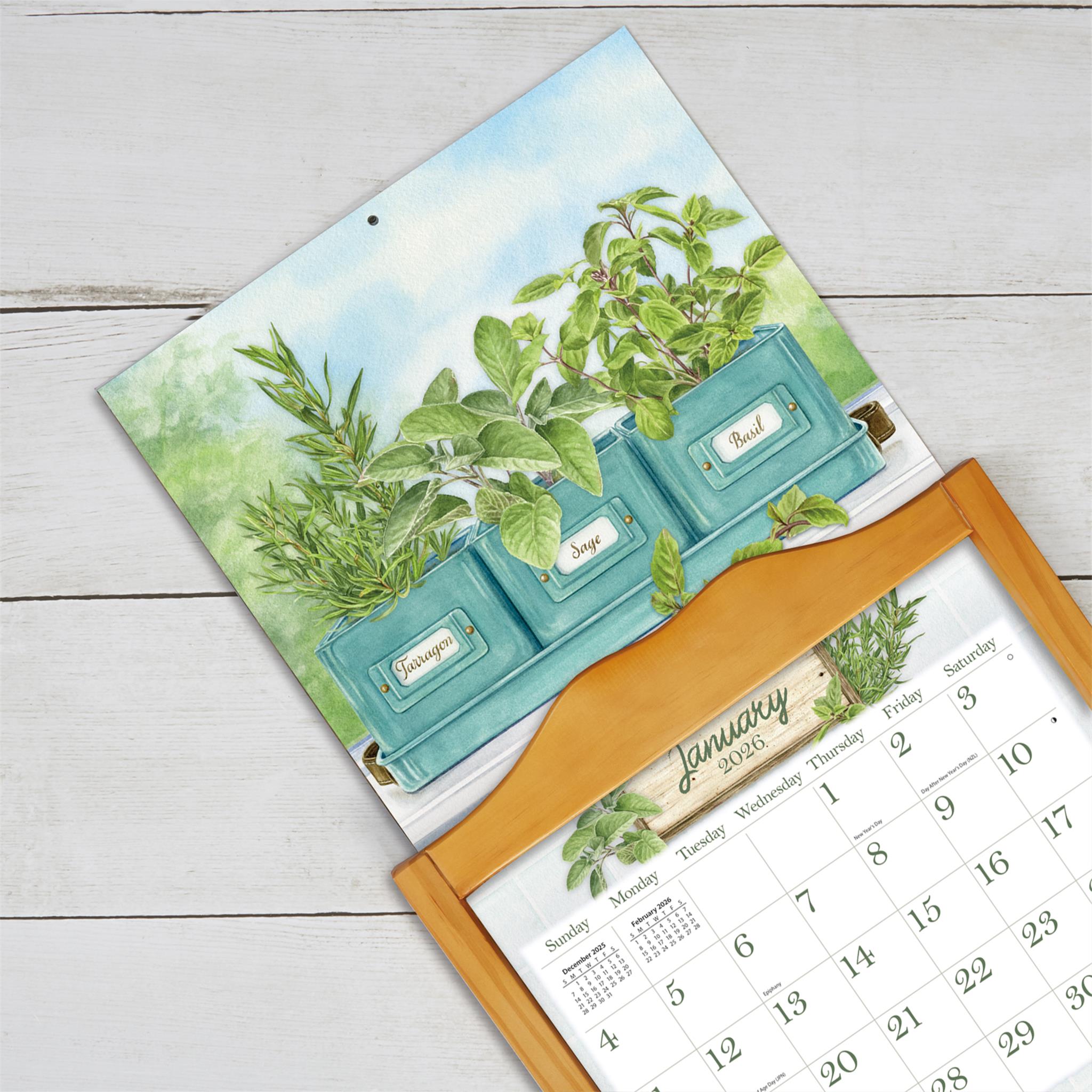 Herb Garden 2026 Deluxe Wall Calendar - Online Only