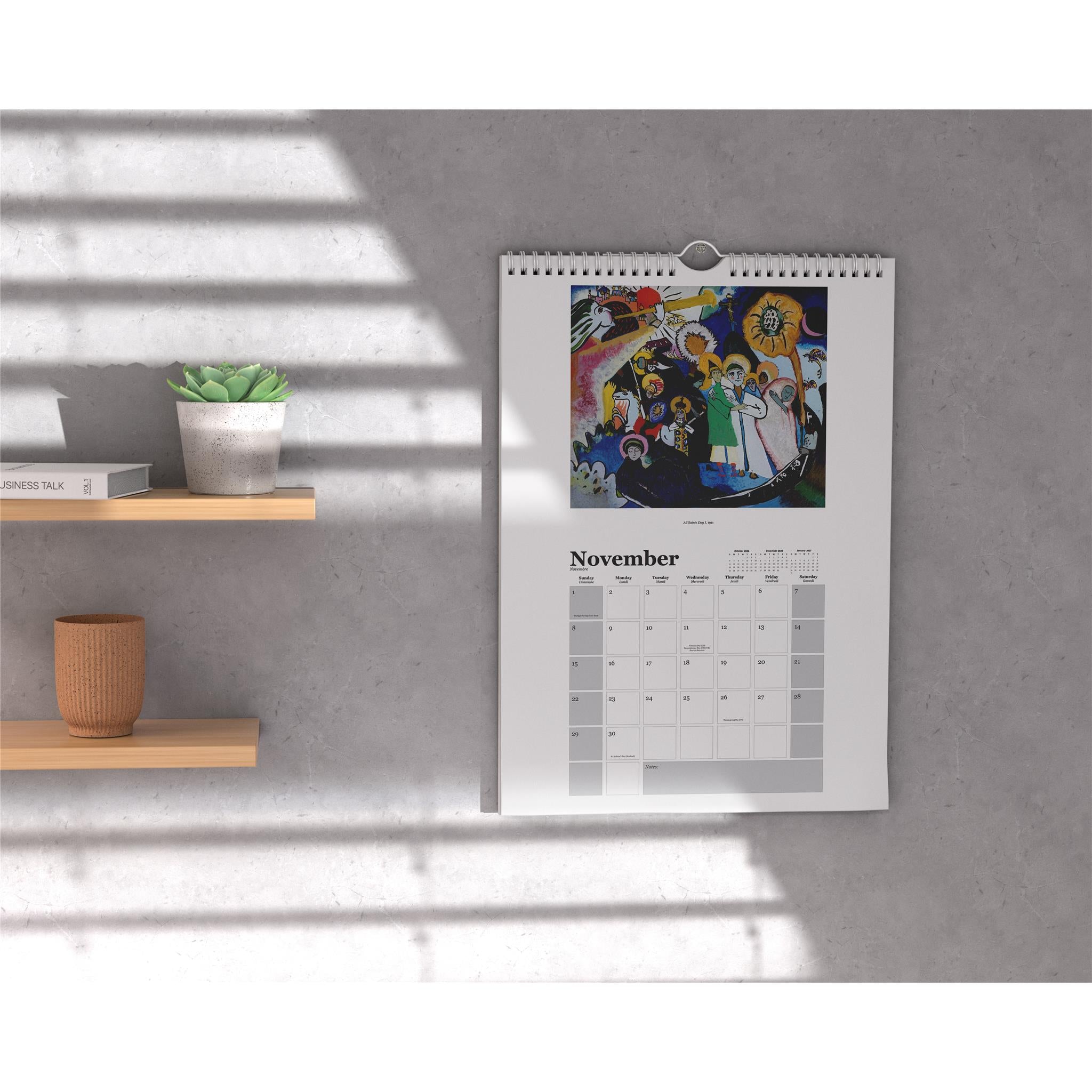 Calendrier mural Kandinsky 2026 - Disponible uniquement en ligne