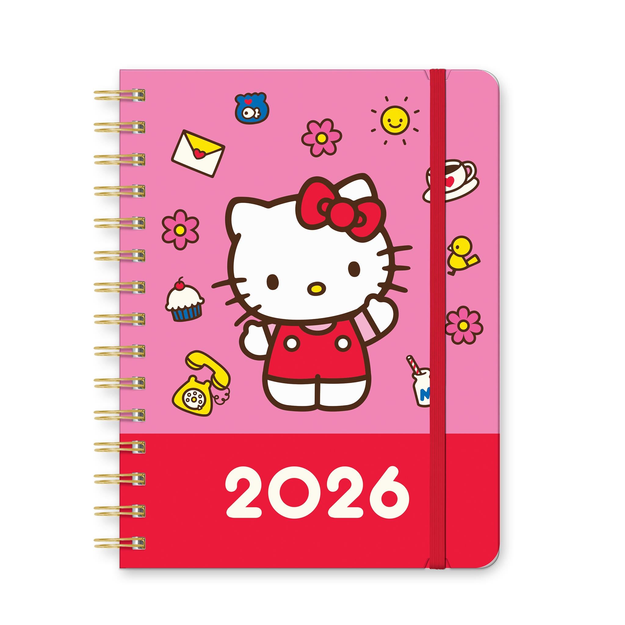 Agenda Hello Kitty rose ludique de luxe 2025-2026