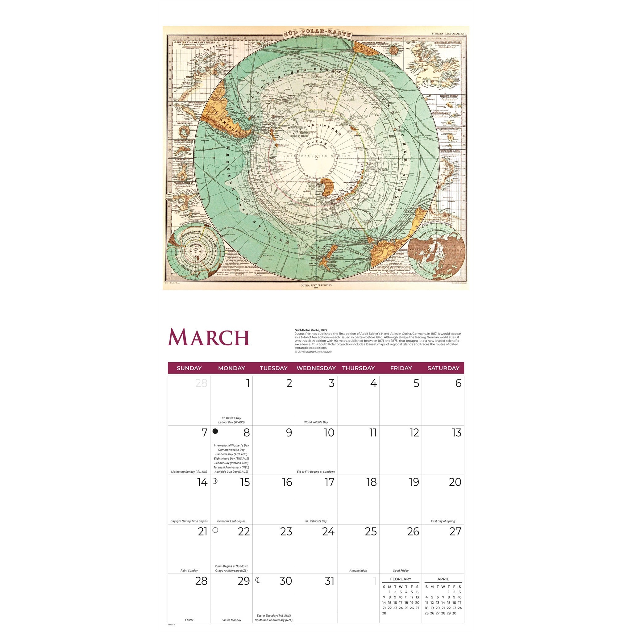 Antique Maps 2027 Wall Calendar
