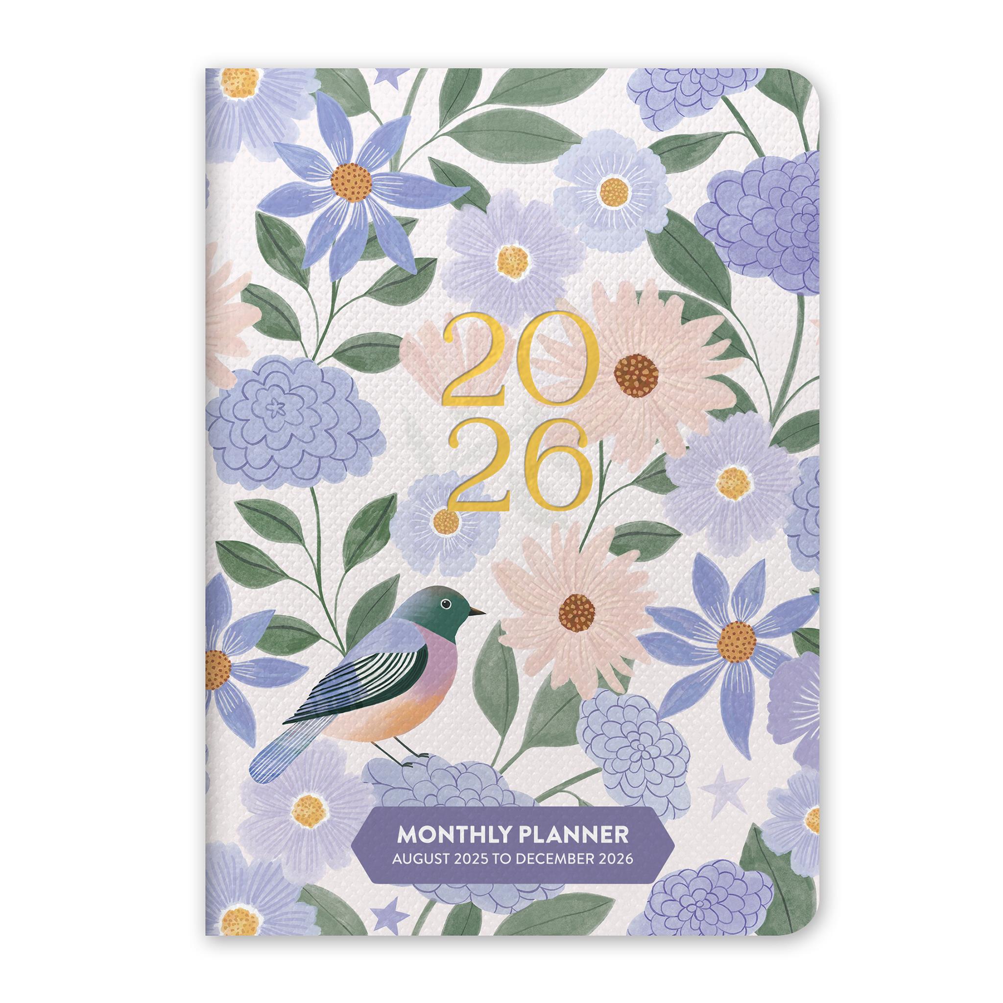 Birds and Blooms 2025-2026 Monthly Pocket Planner Calendar - Online Only