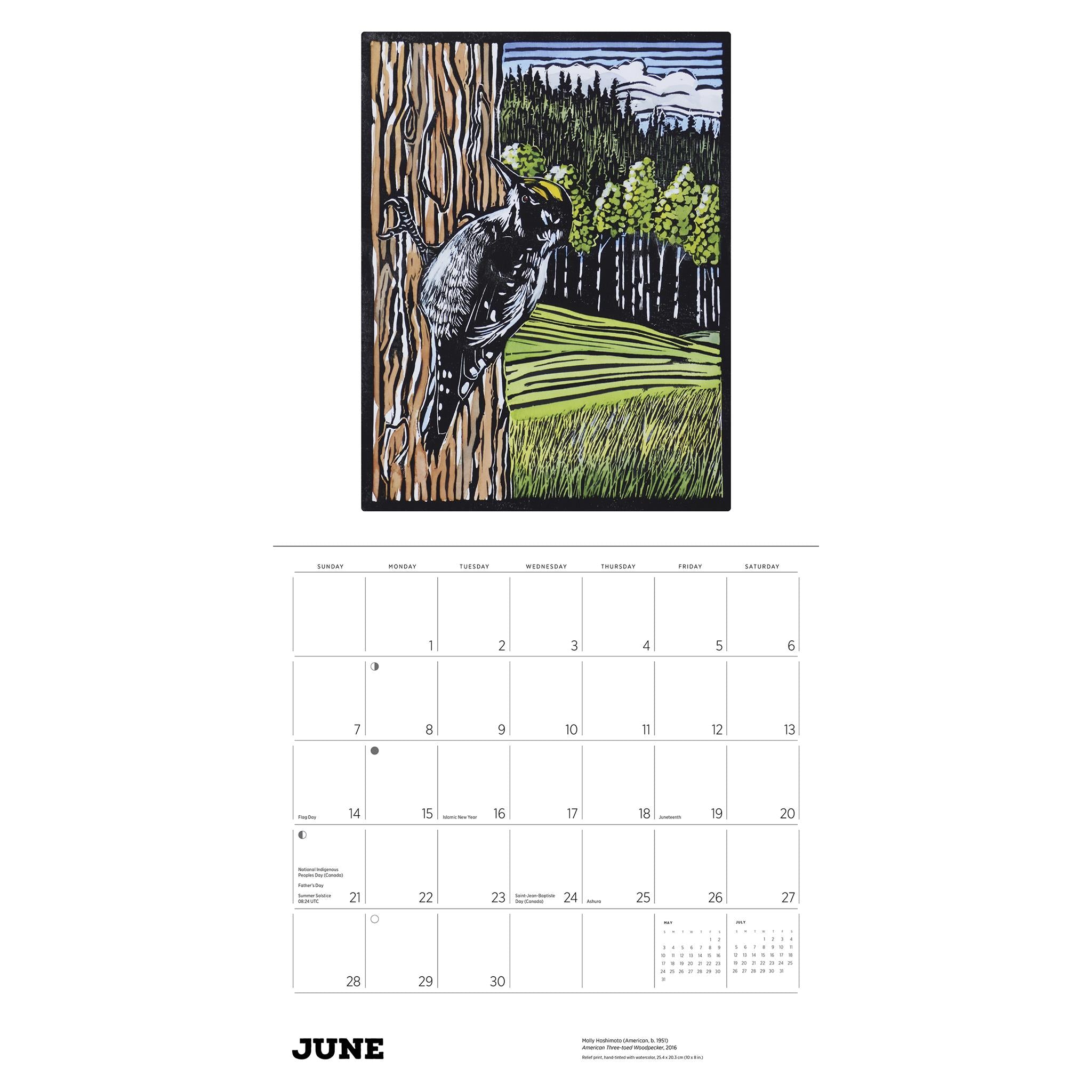 Calendrier mural Molly Hashimoto Oiseaux 2026