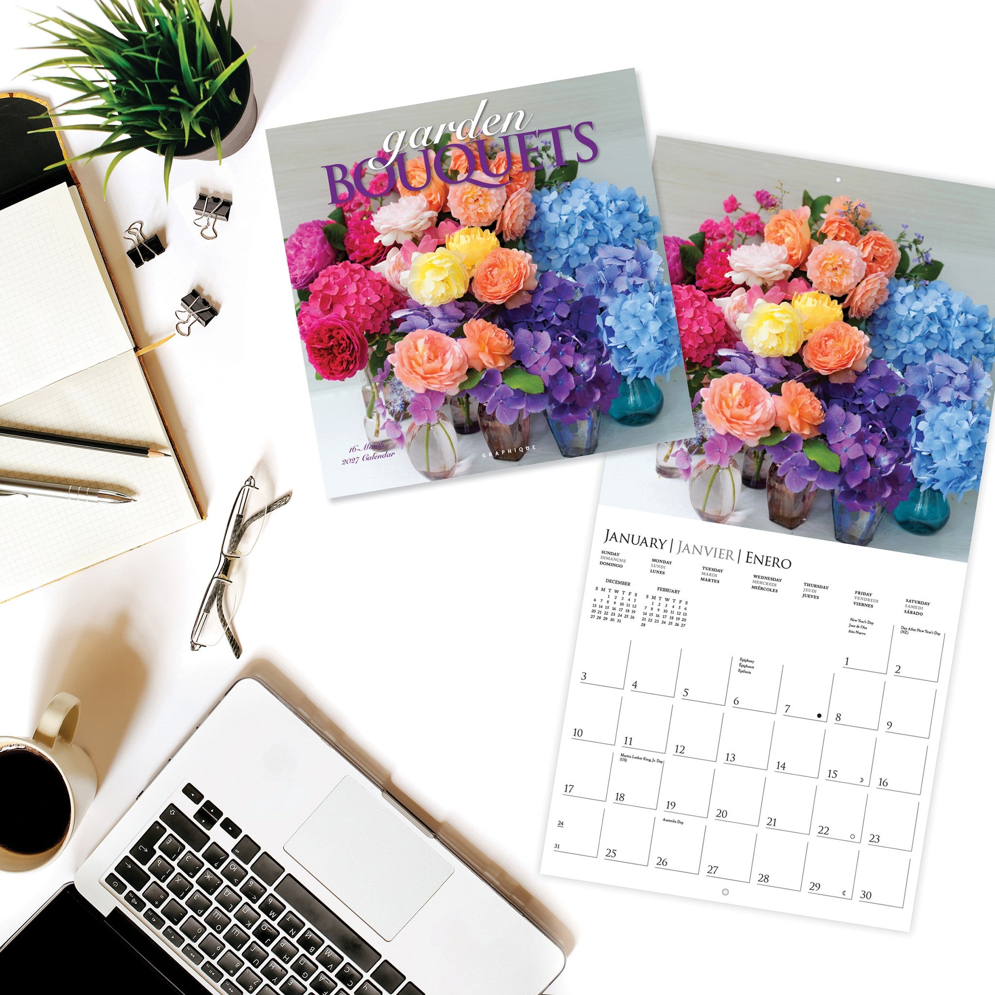 Garden Bouquets 2027 Wall Calendar