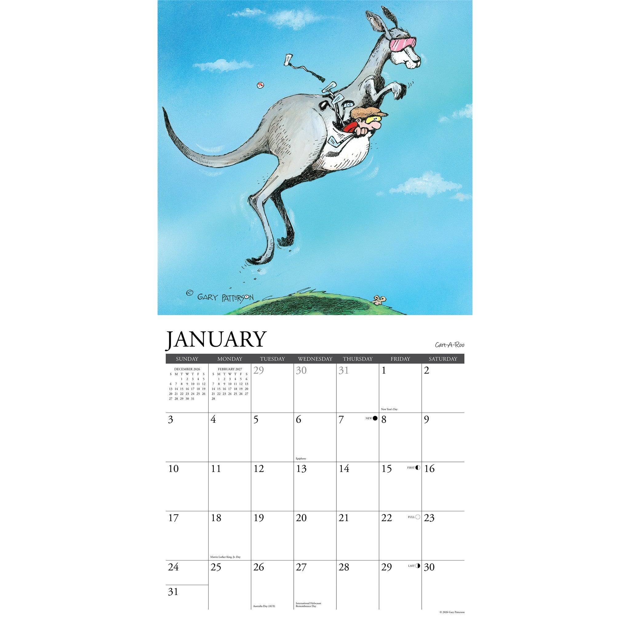 Gary Patterson Golf Crazy 2027 Wall Calendar