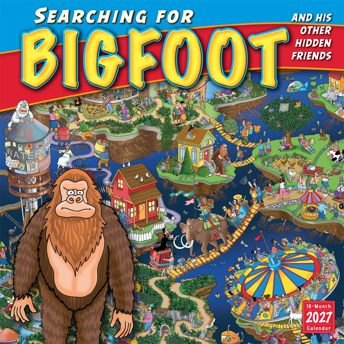 Calendrier mural 2027 À la recherche de Bigfoot et de ses autres amis cachés