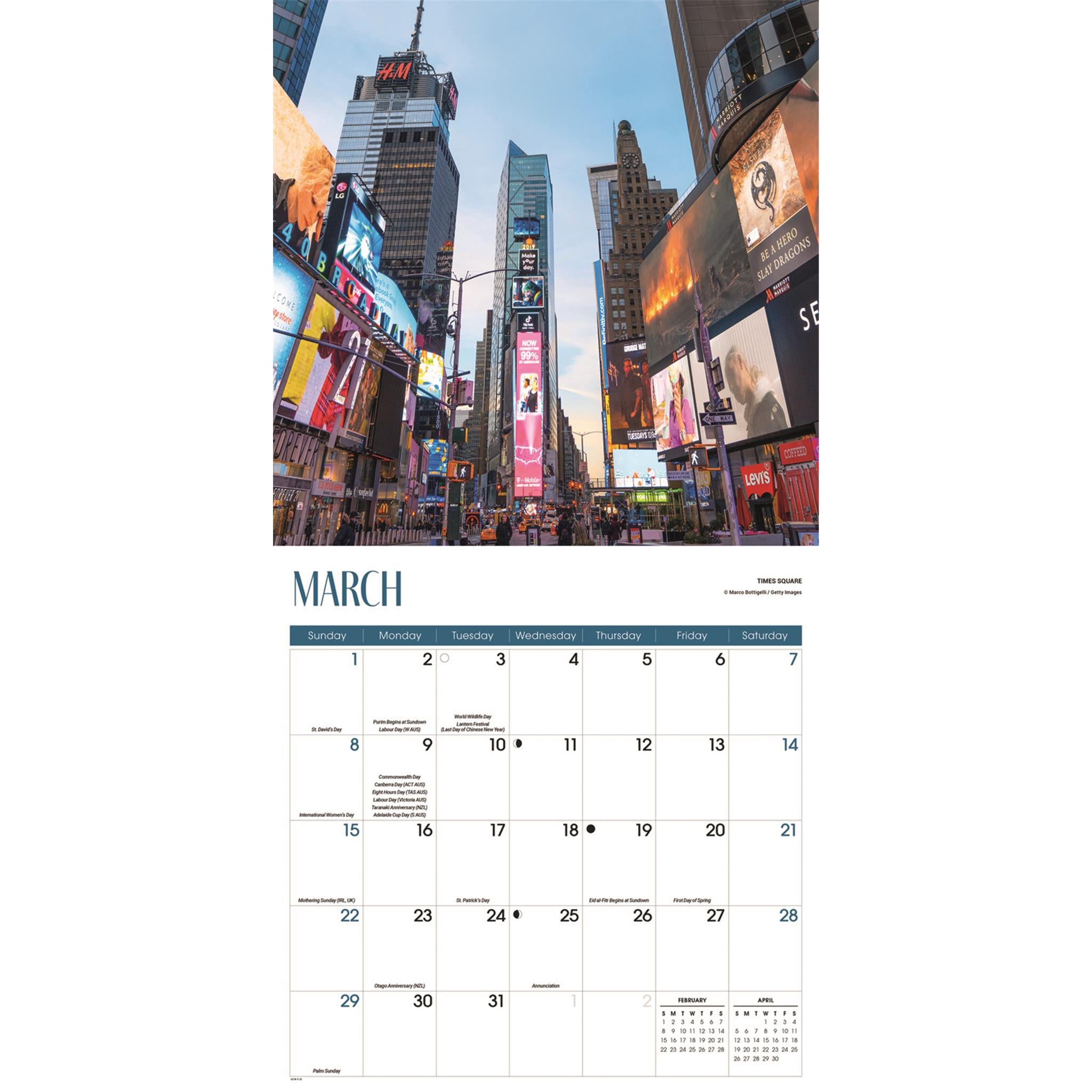 New York 2026 Wall Calendar