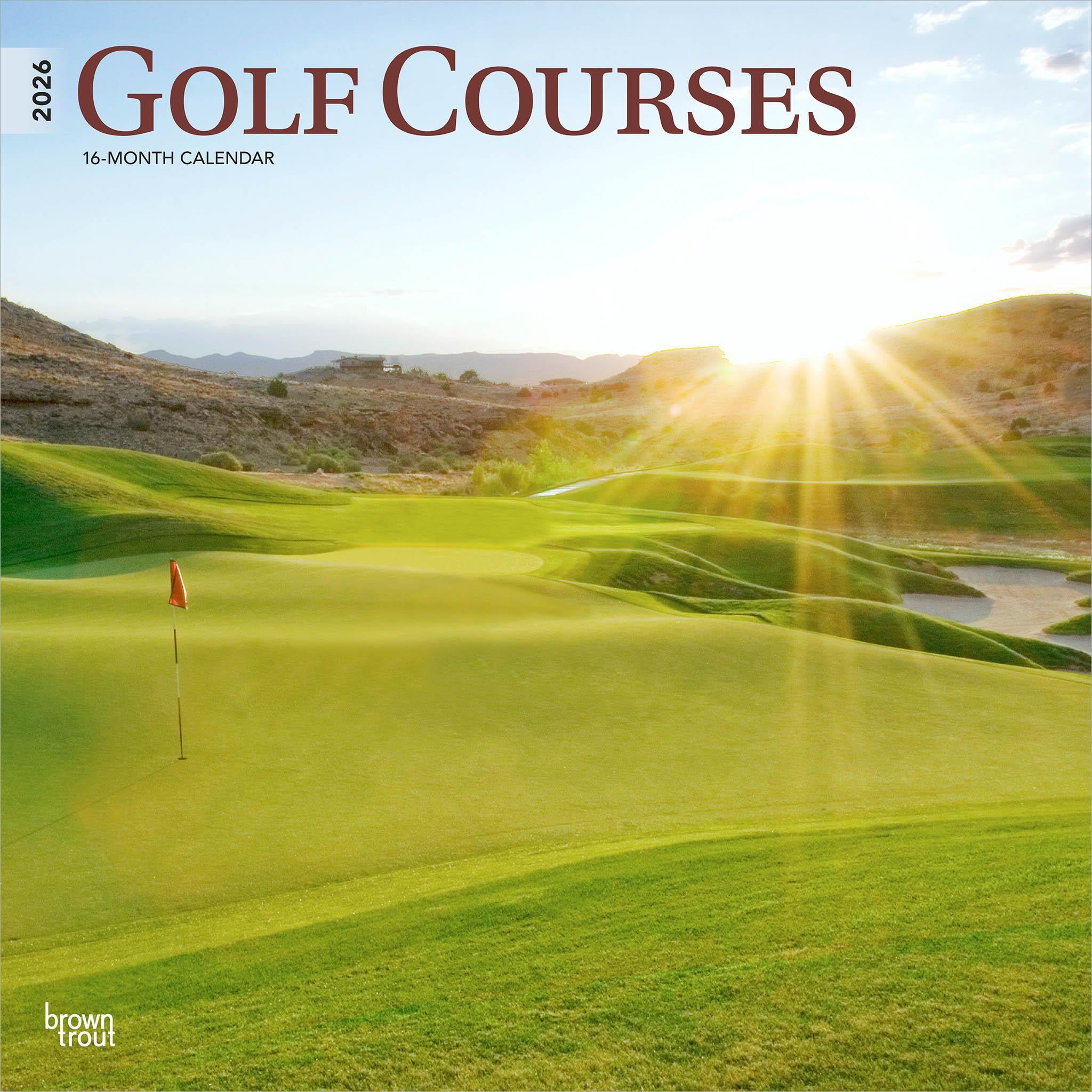 Golf Courses 2026 Wall Calendar