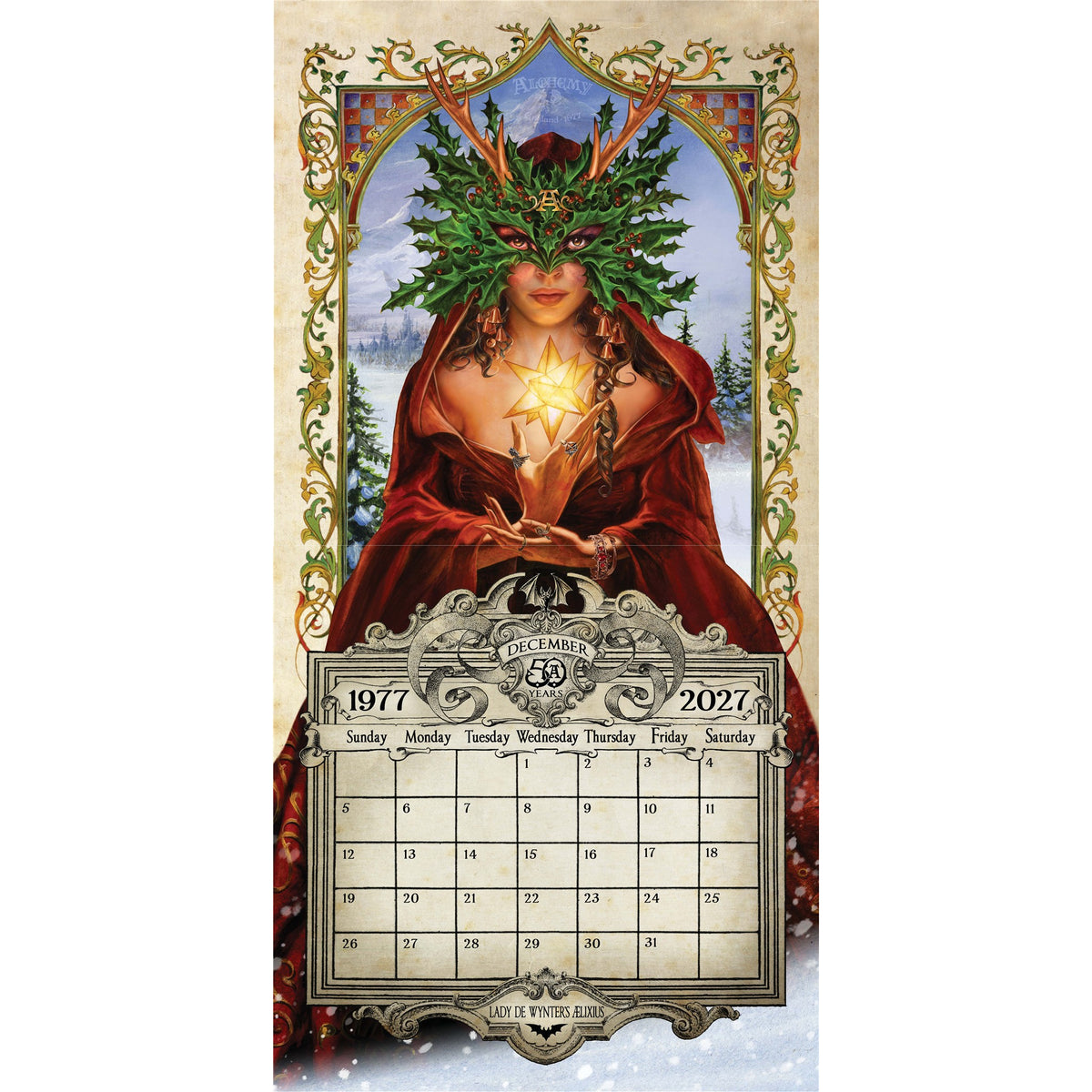 Calendrier Mural Alchemy 1977 Gothique 2027