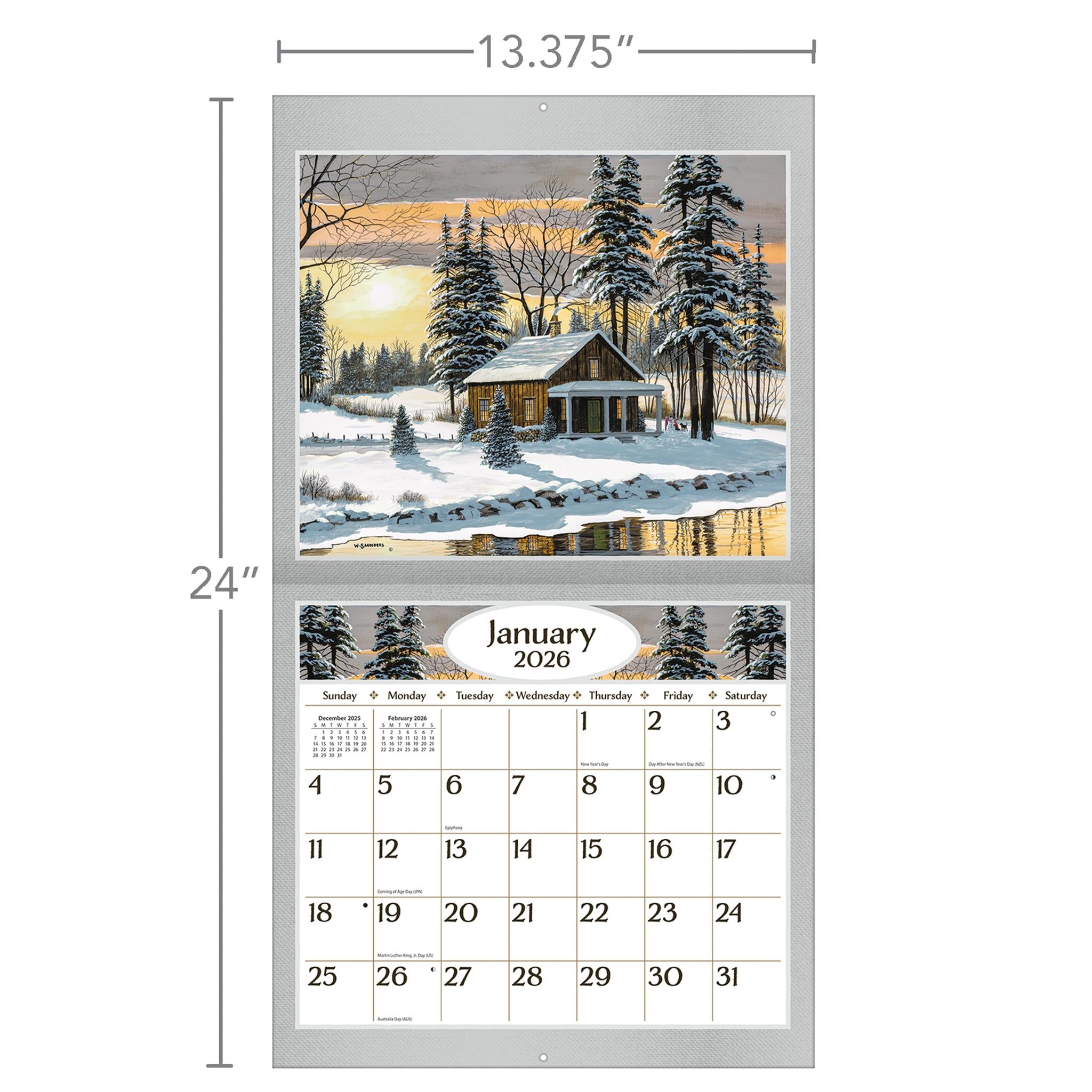 Road Home 2026 Wall Calendar
