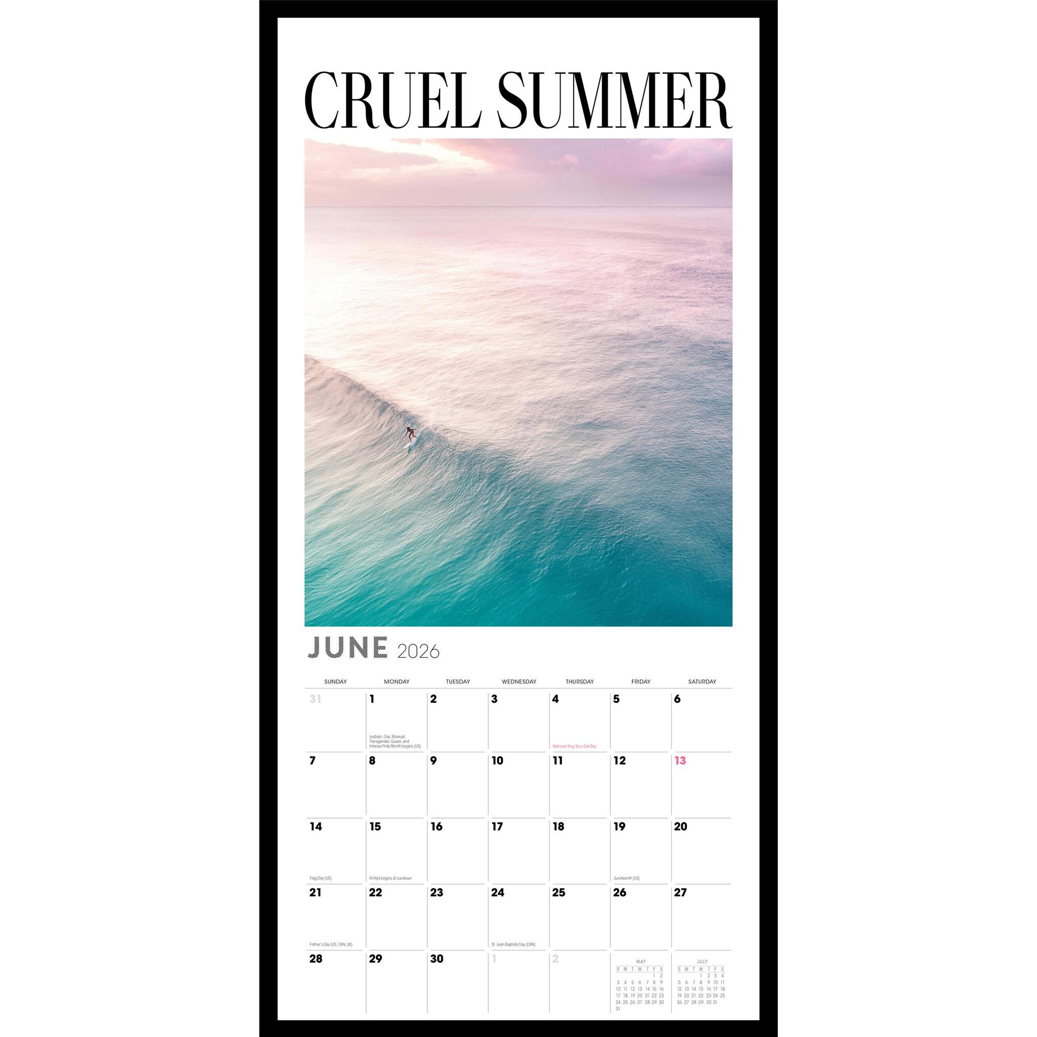 Calendrier mural Forever & Always 2026 - Disponible uniquement en ligne