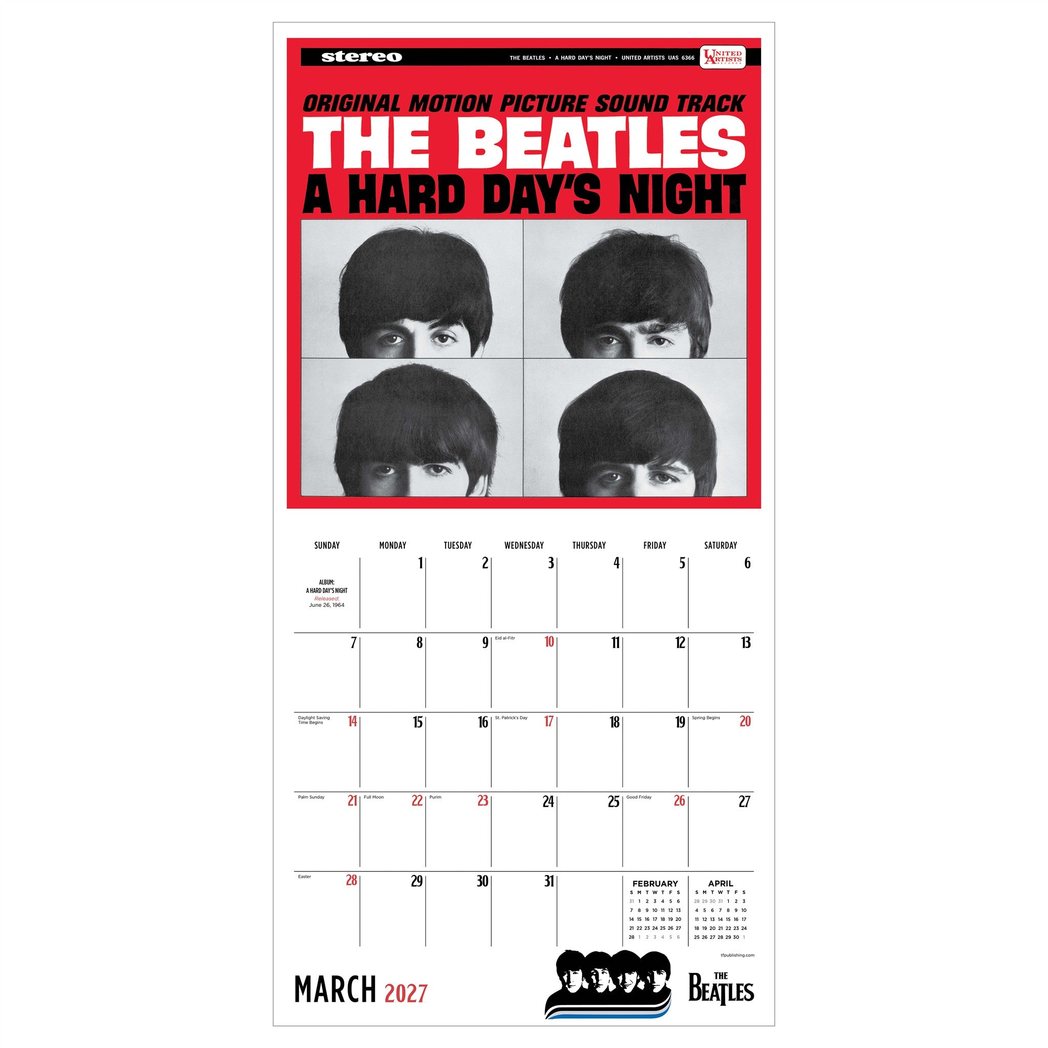 Beatles 2027 Wall Calendar