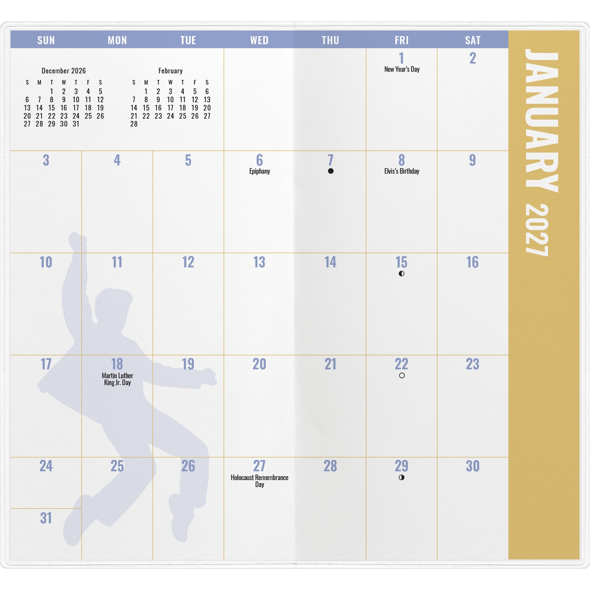 Agenda de poche Elvis Presley 2027-2028 sur 2 ans – En ligne seulement