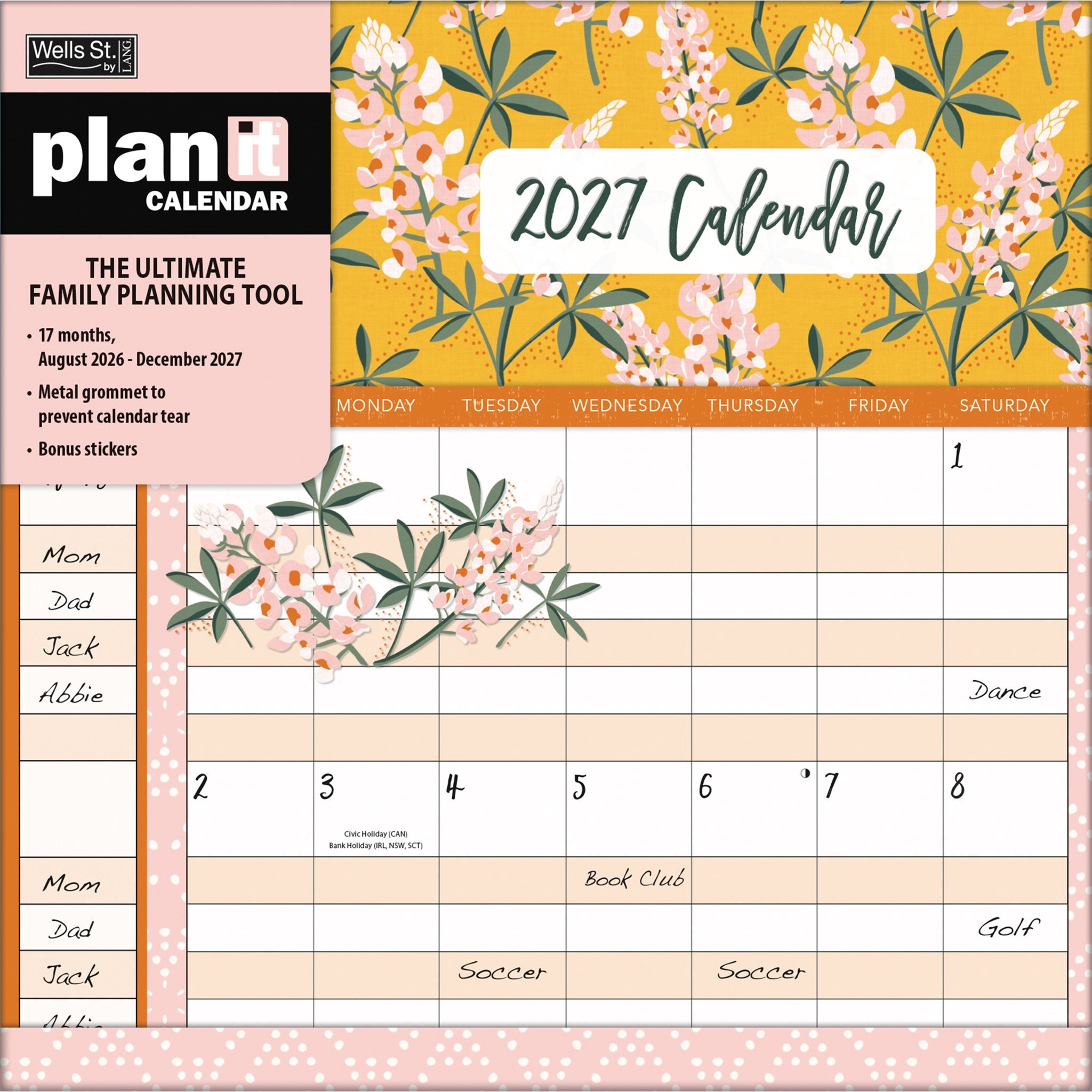 Calendrier mural Flora et Fauna Plan-It 2027 - Disponible en ligne uniquement